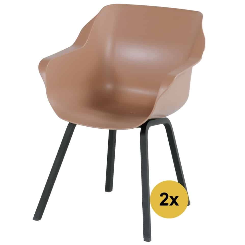 2x Sophie Element dining tuinstoel Italian Terra Hartman