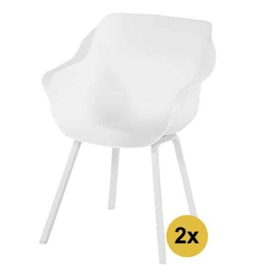 2x Sophie Element dining tuinstoel wit Hartman