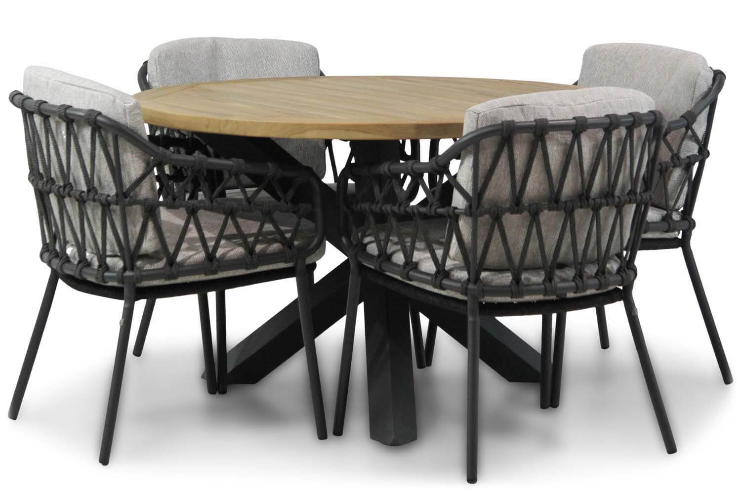 4 Seasons Calpi/Rockville 120 cm dining tuinset 5-delig