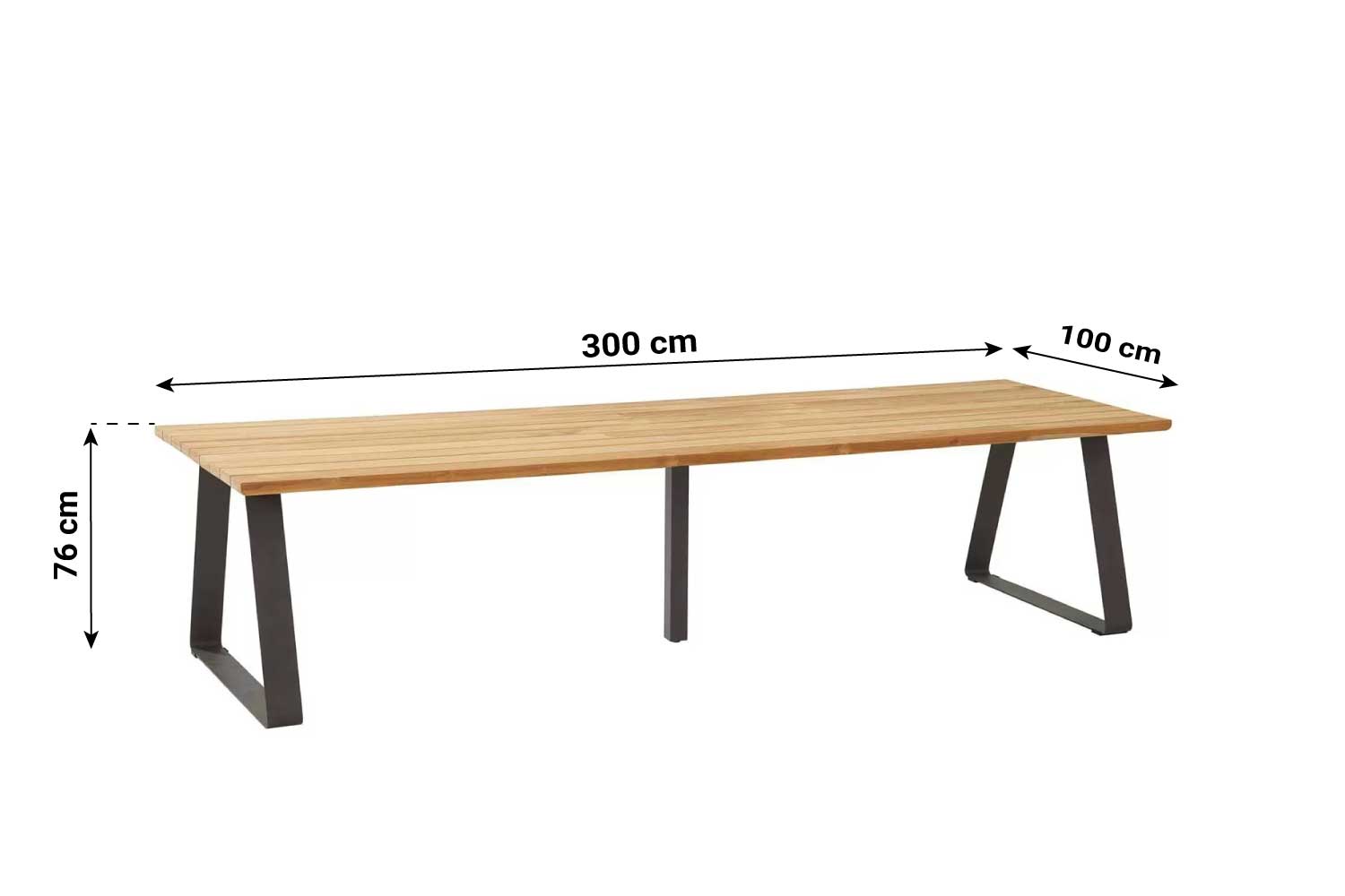 4 Seasons Outdoor Basso dining tuintafel 300 x100 cm