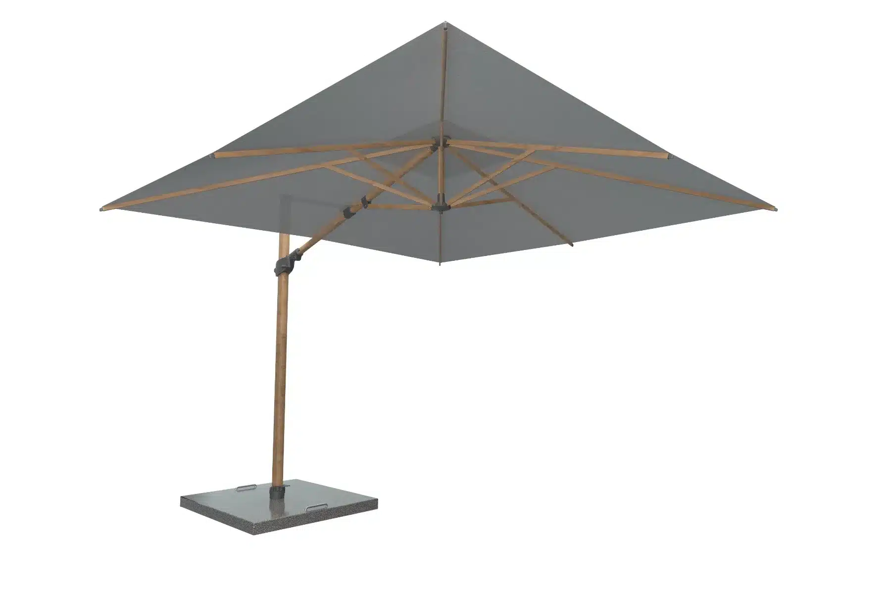 4 seasons outdoor | parasol siesta premium 300 x 300 cm | houtlook charcoal