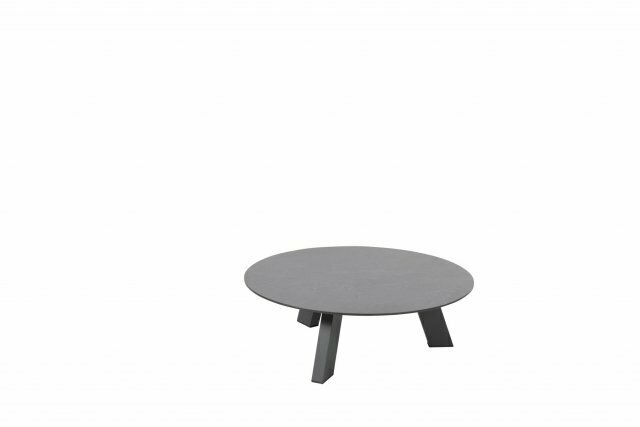 4SO Cosmic salontafel met hpl tafelblad slate antraciet 78 cm rond en 25 cm hoog