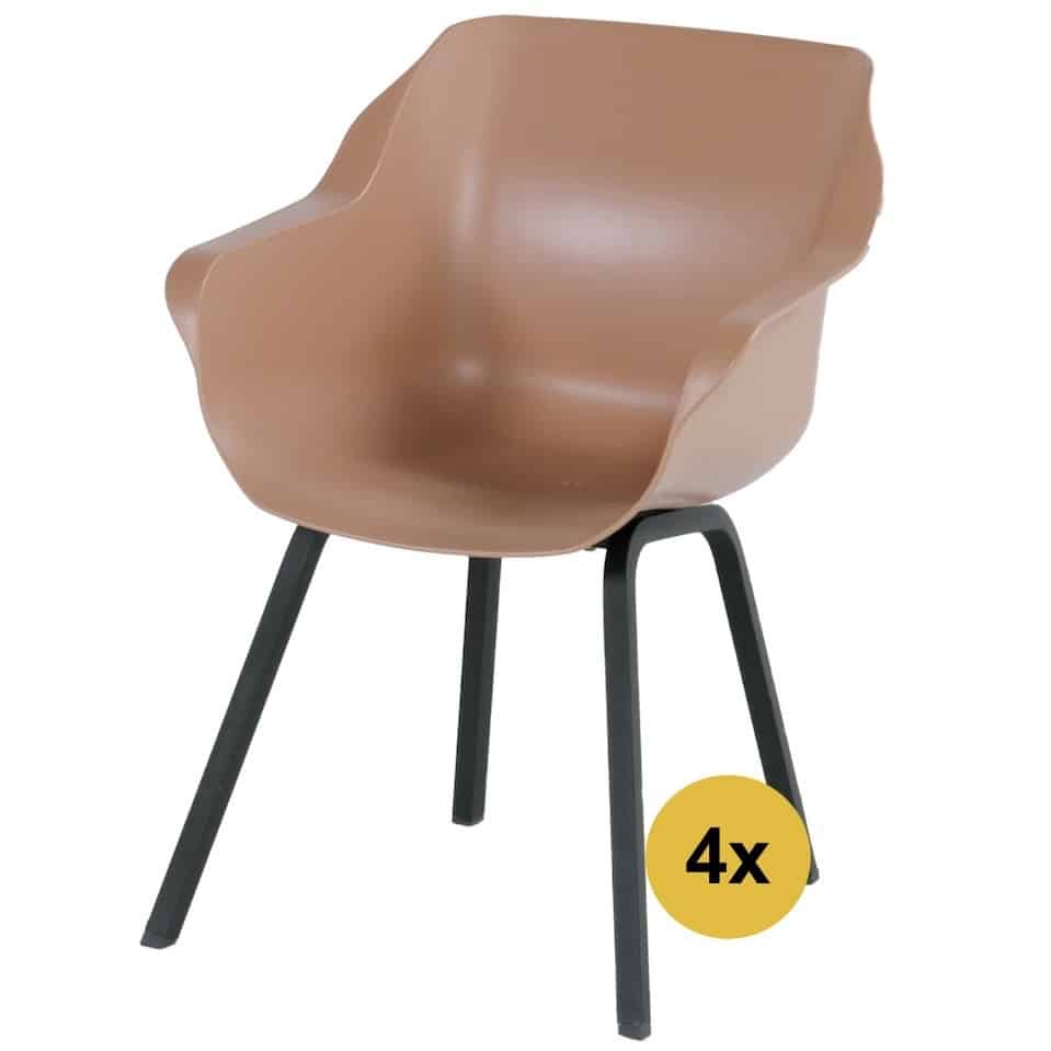 4x Sophie Element dining tuinstoel Italian Terra Hartman