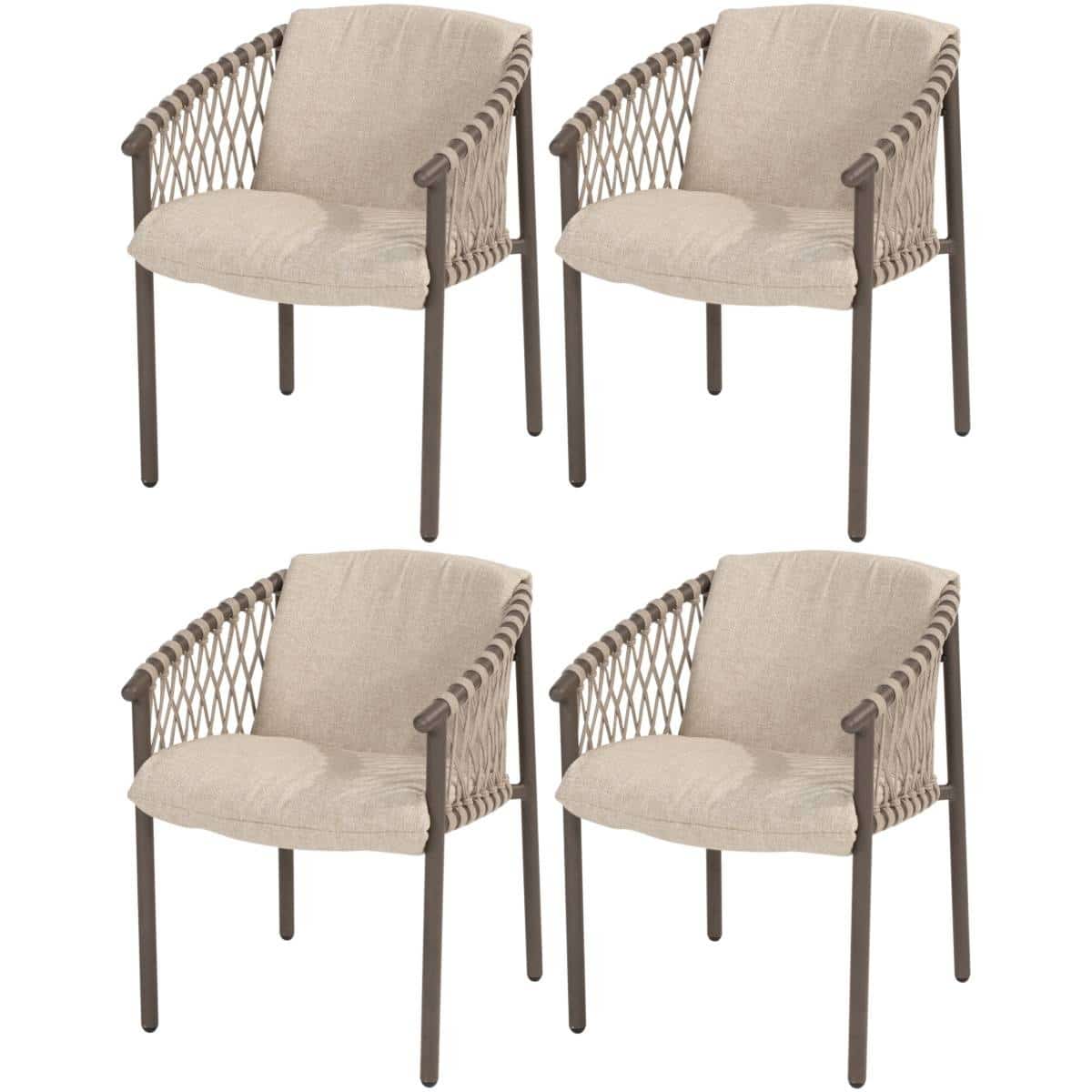 Allora dining tuinstoel terre 4 Seasons Outdoor set van 4