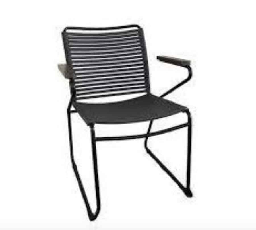 Antibes Tuinstoel Antraciet/Teak-look - Garden impressions