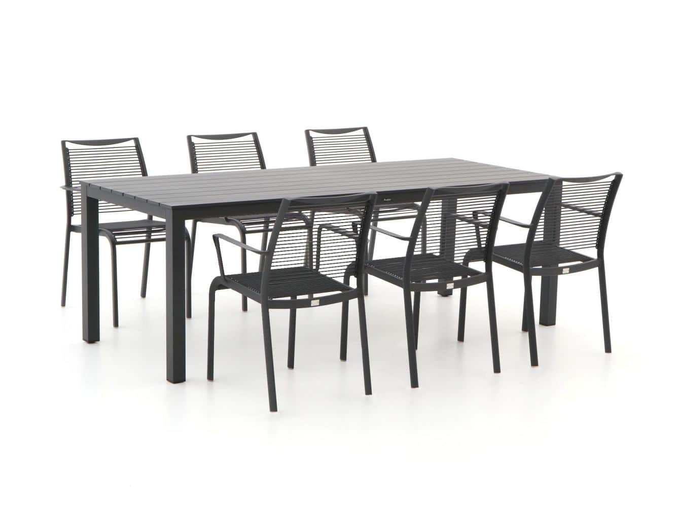 Apple Bee Hawaii/Menzano 220cm dining tuinset 7-delig stapelbaar - Laagste prijsgarantie!