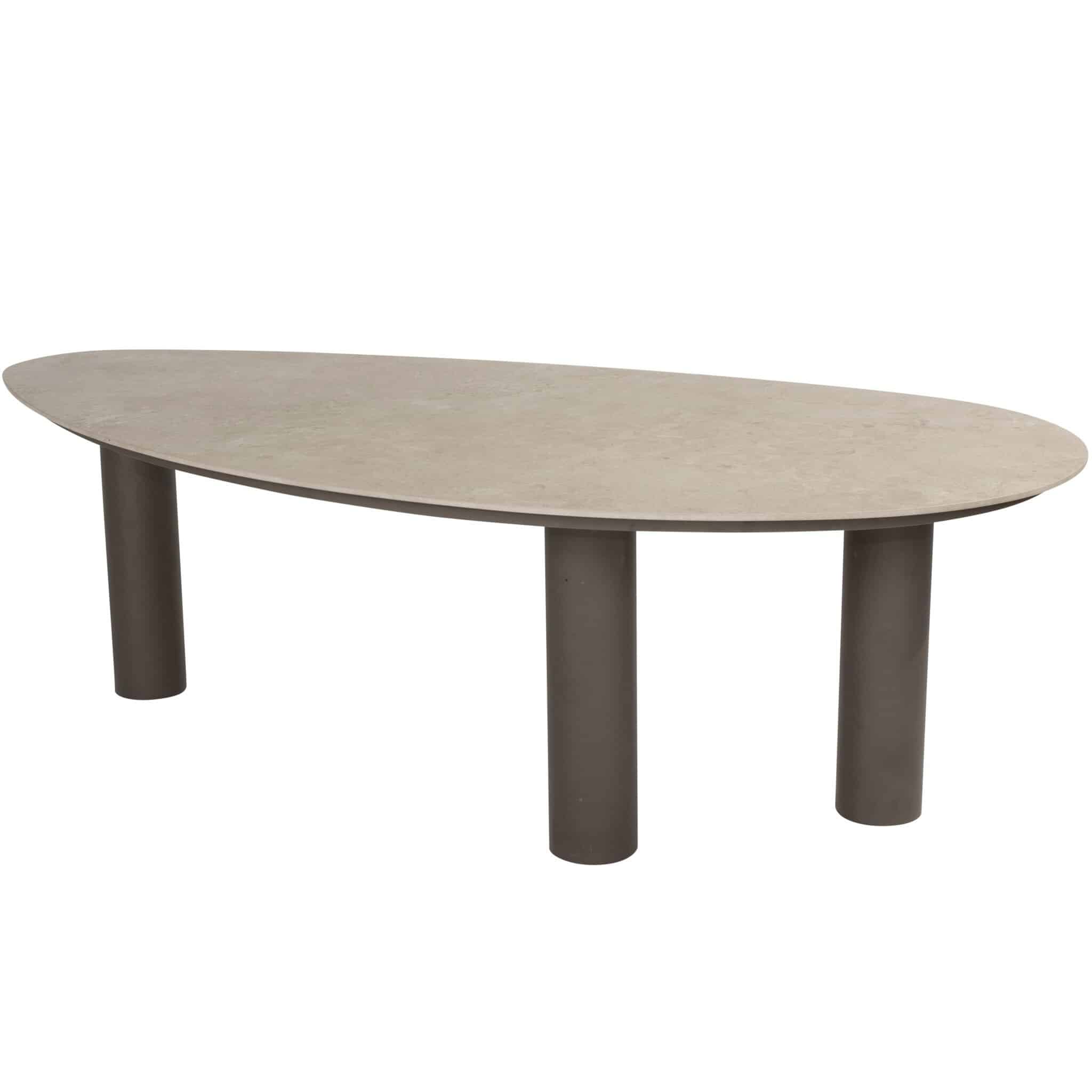 Arizona dining tuintafel 240x130xH75 cm keramiek kiezelvorm 4 Seasons Outdoor