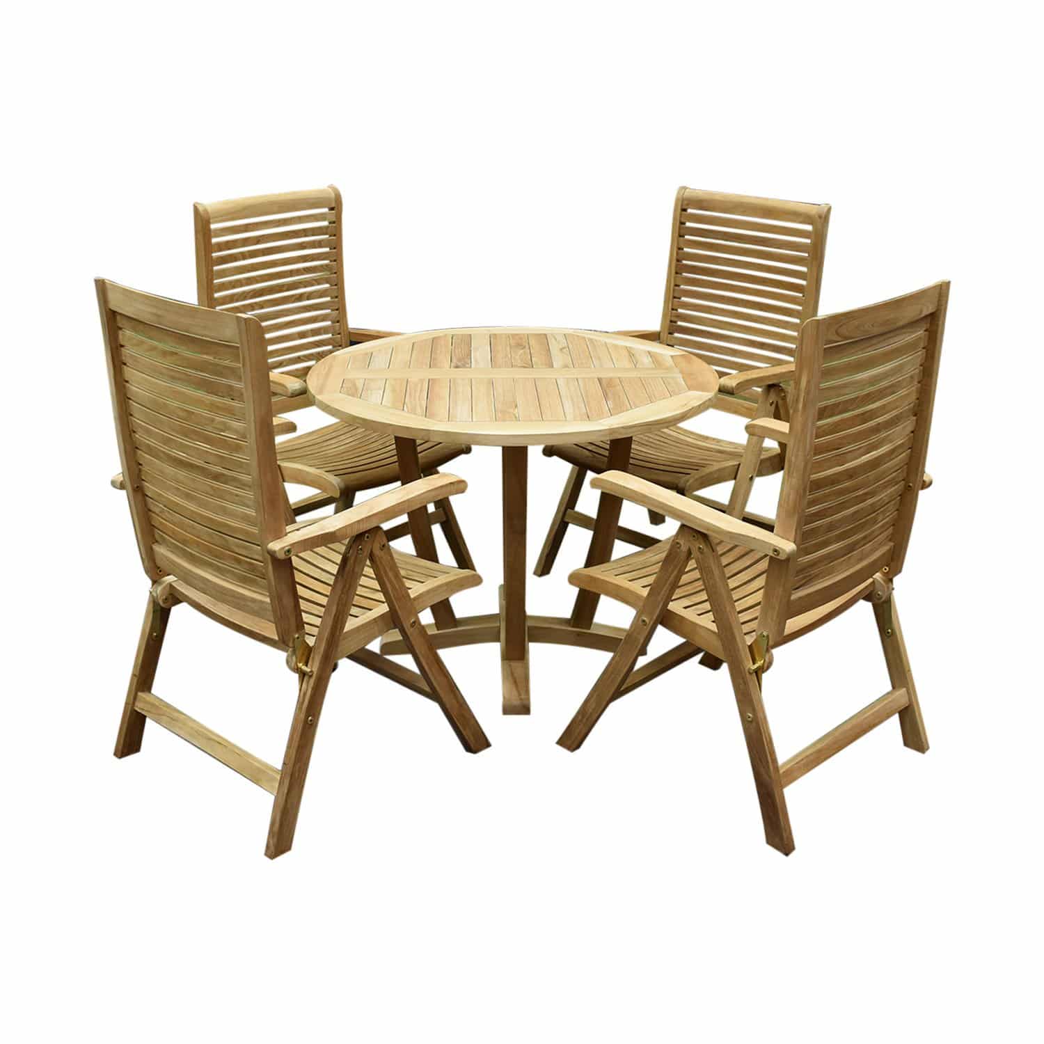 Arona legand dining tuinset 120 cm 5 delig teak