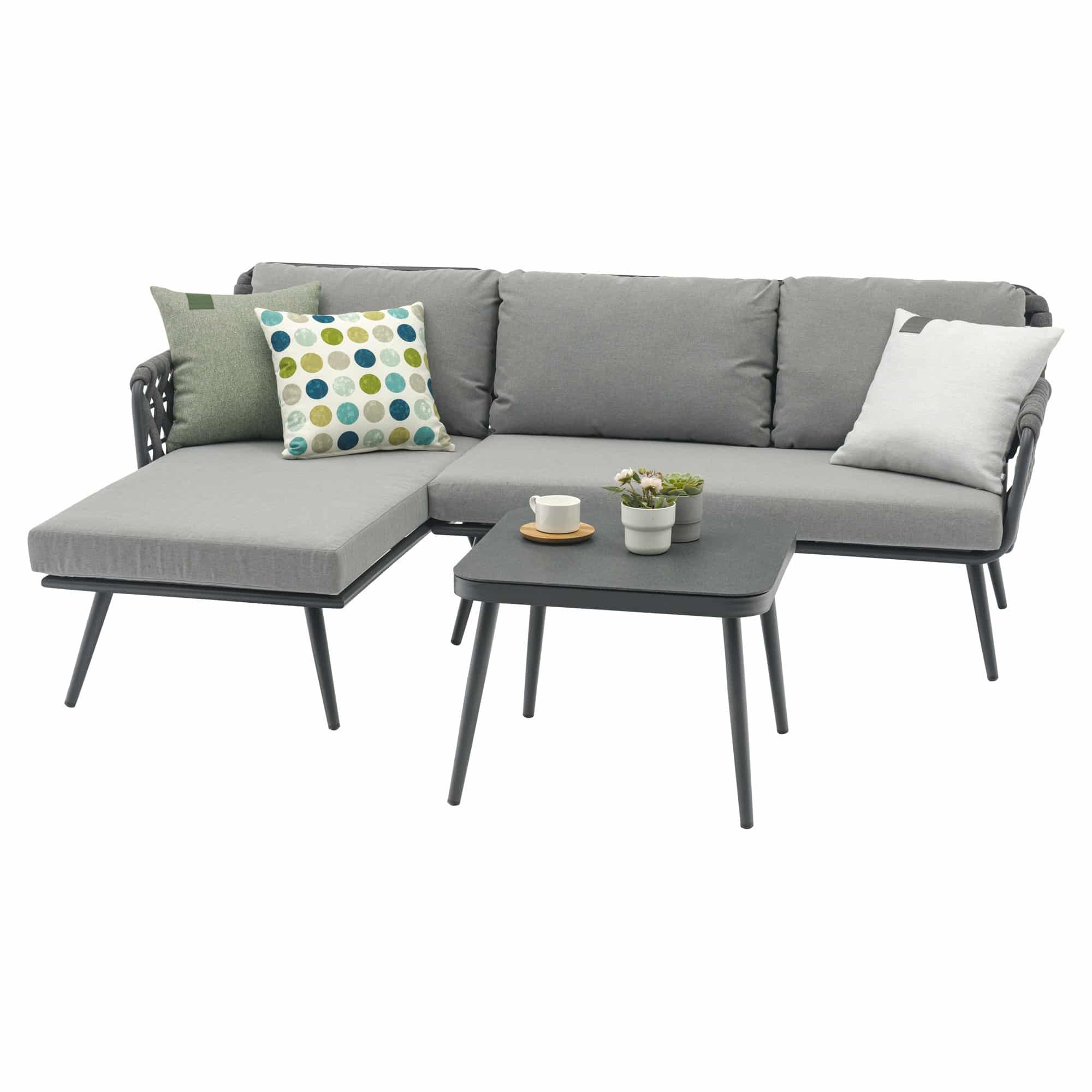 Ascona chaise longue loungeset 3 delig rope