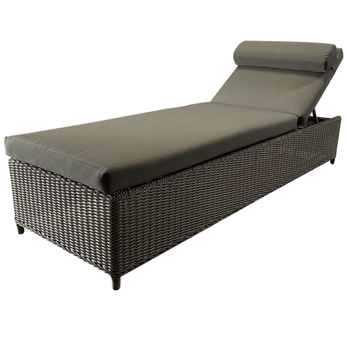 Barcelona lounge ligbed grijs wicker