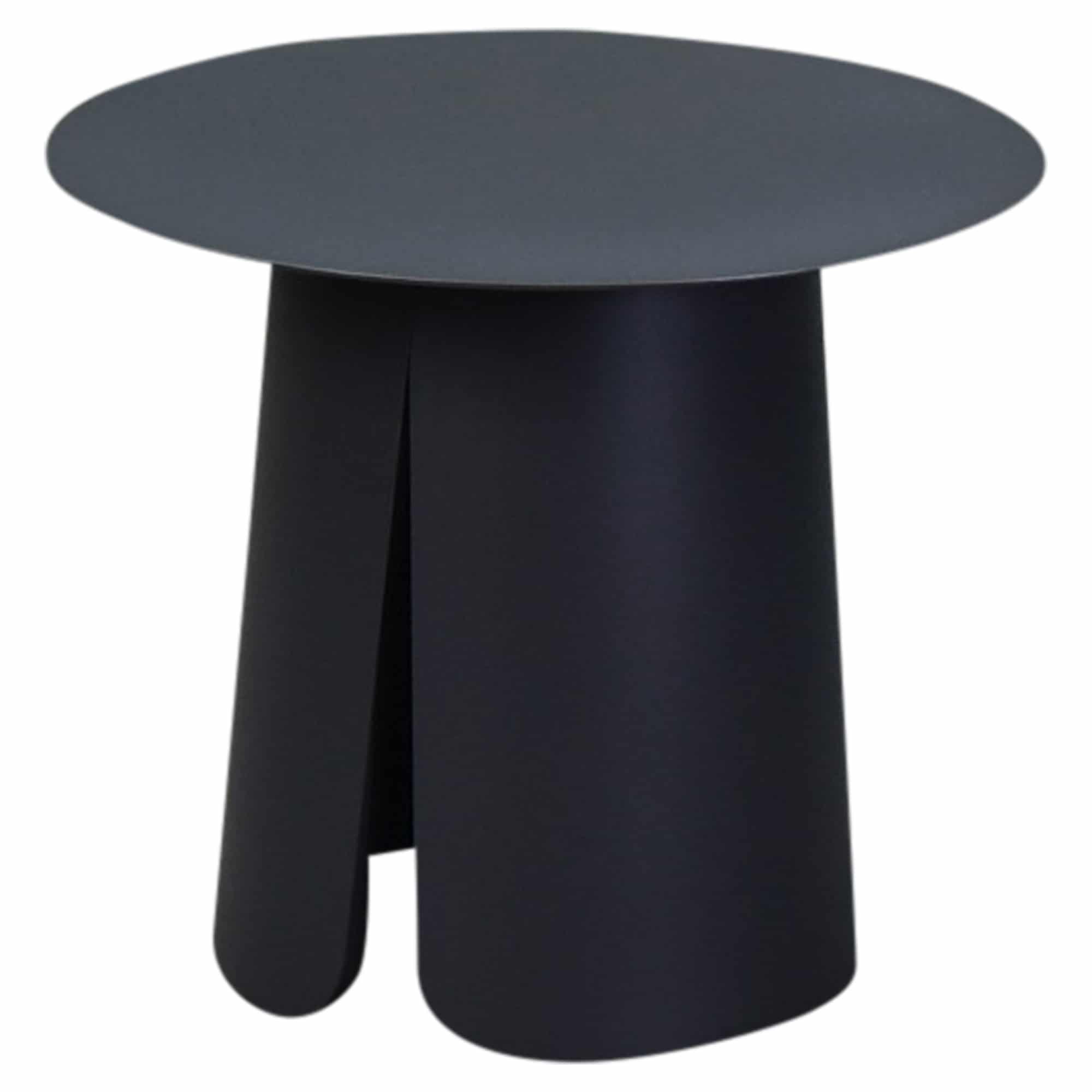 Barolo bijzettafel 45cm rond H39cm aluminium antraciet