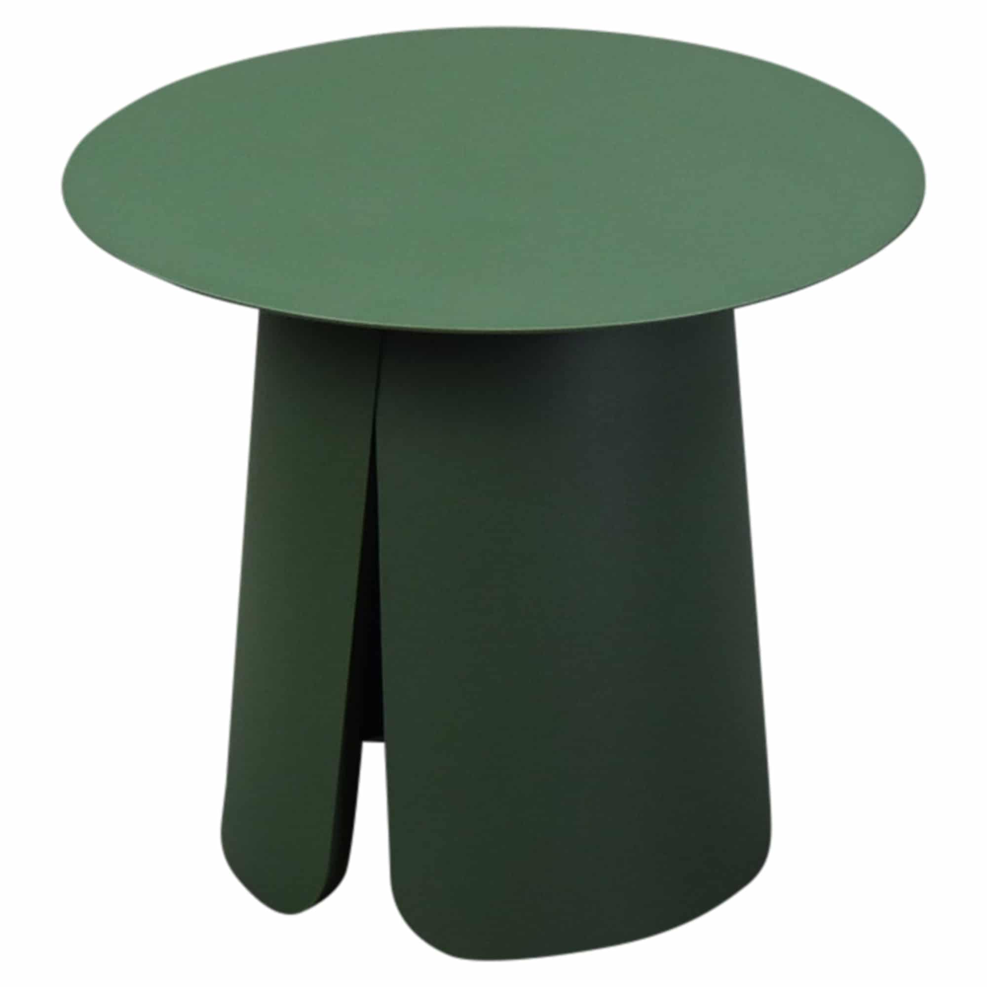 Barolo bijzettafel 45cm rond H39cm aluminium groen