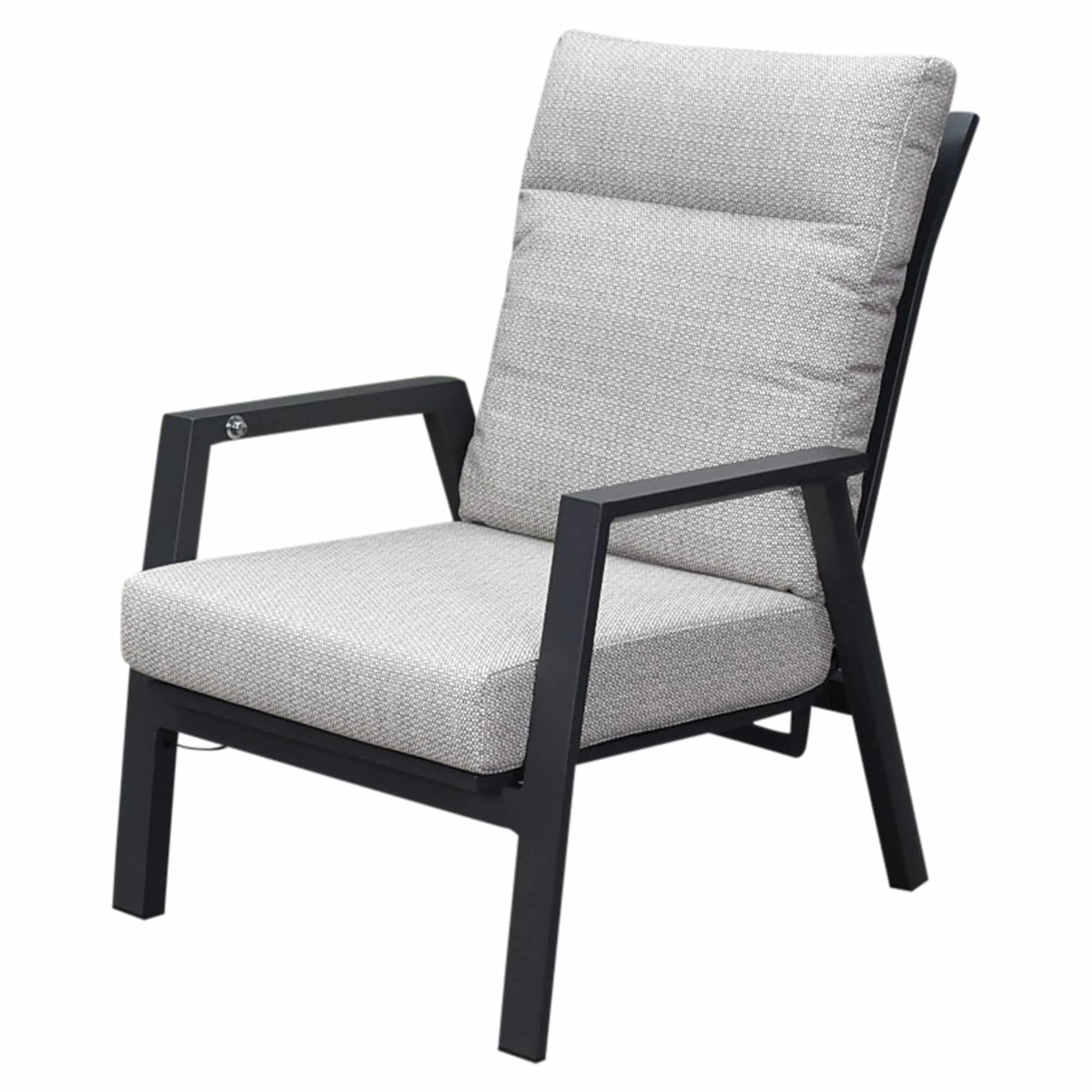 Barolo lounge tuinstoel verstelbaar aluminium antraciet