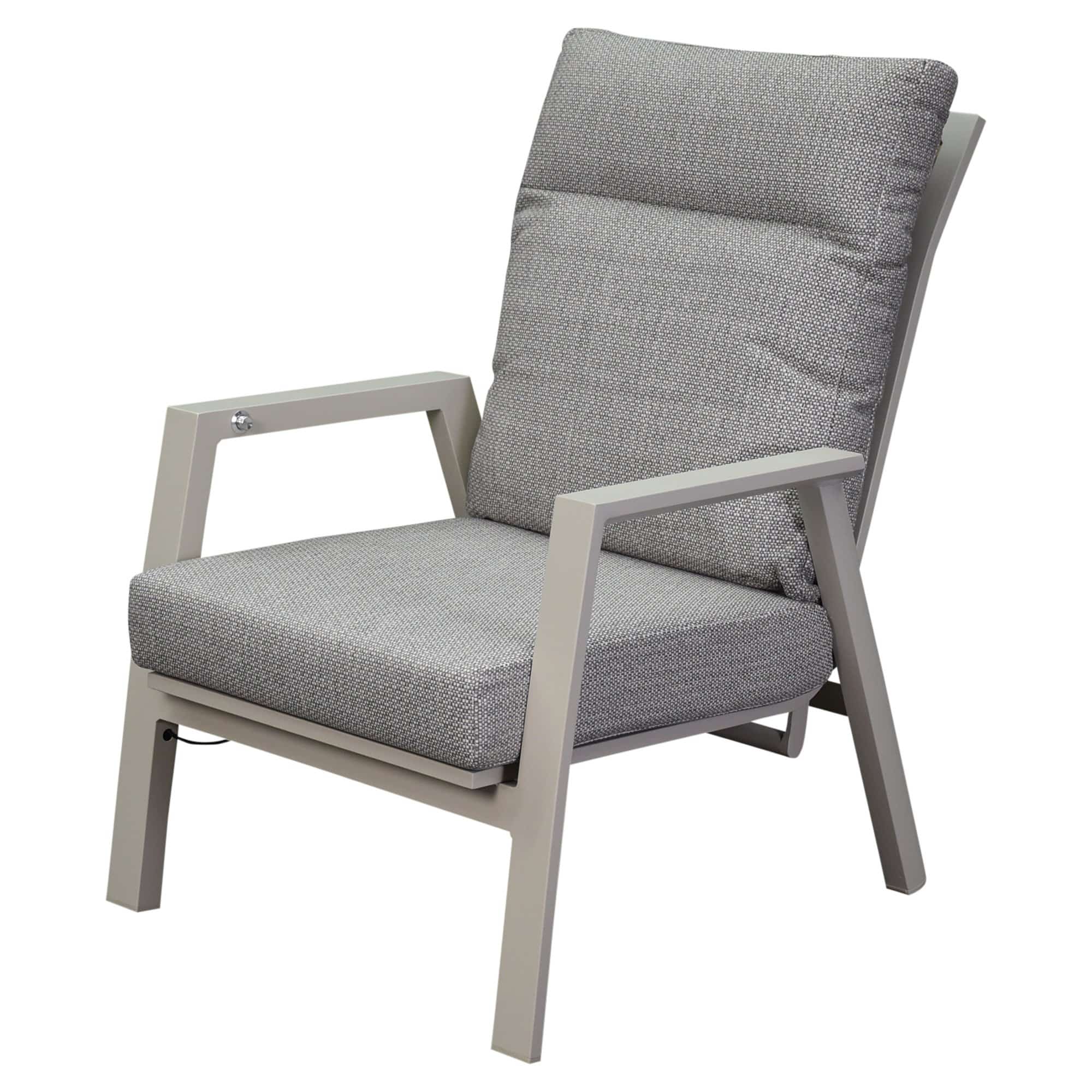 Barolo lounge tuinstoel verstelbaar aluminium latte