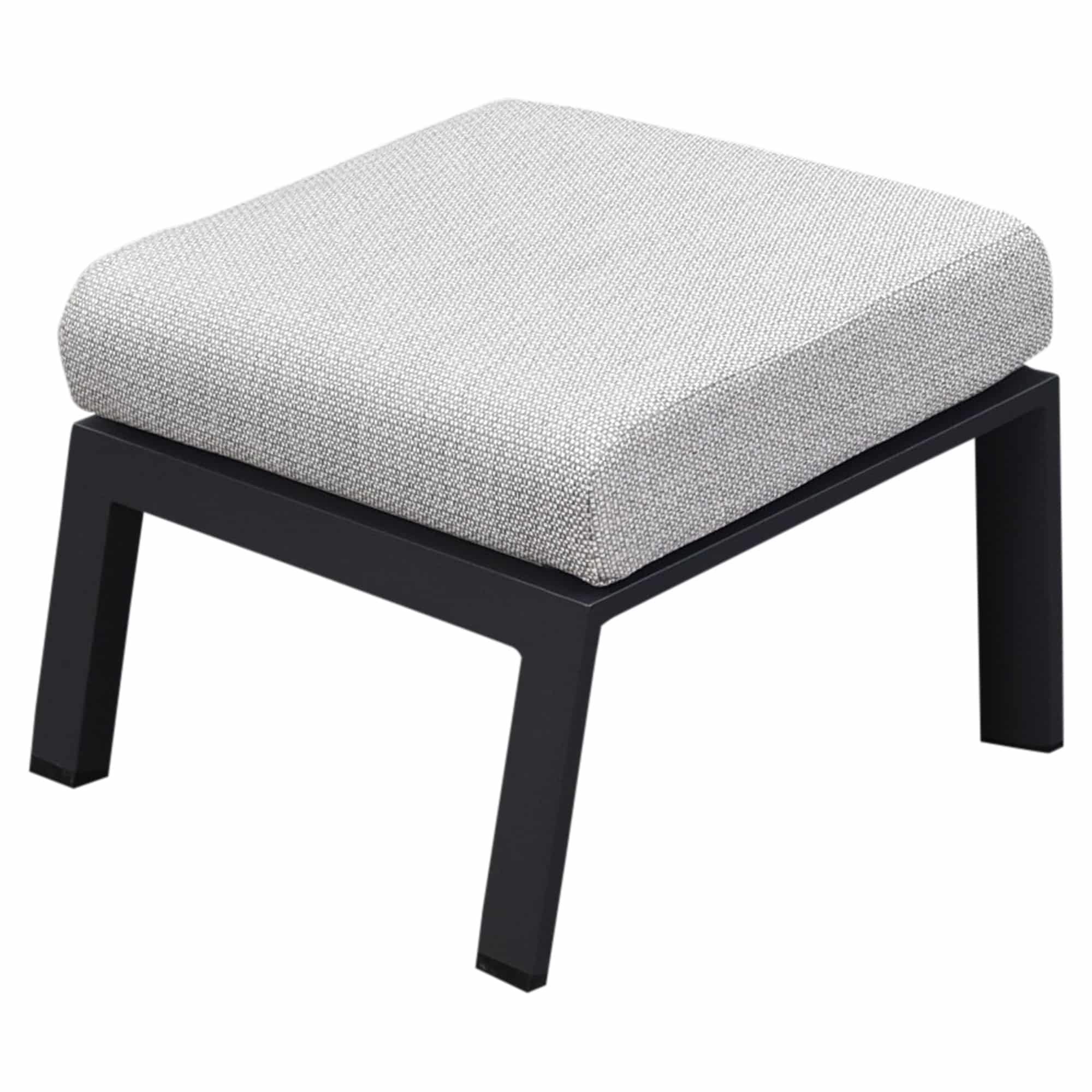 Barolo voetenbank antraciet aluminium