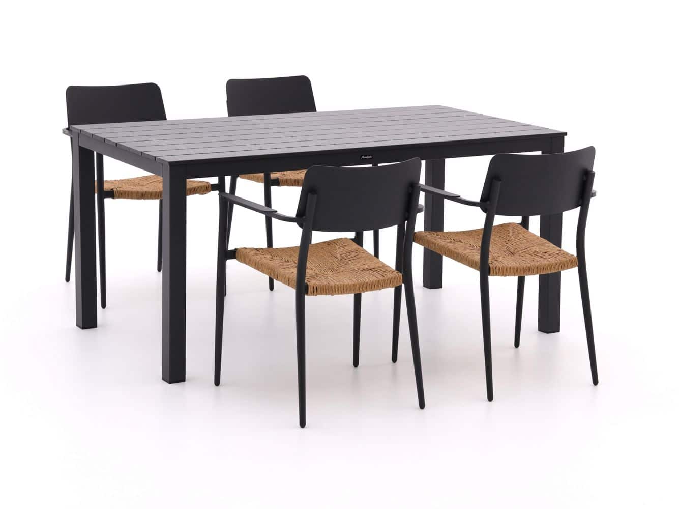 Bellagio Cino/Menzano 160cm dining tuinset 5-delig stapelbaar - Laagste prijsgarantie!
