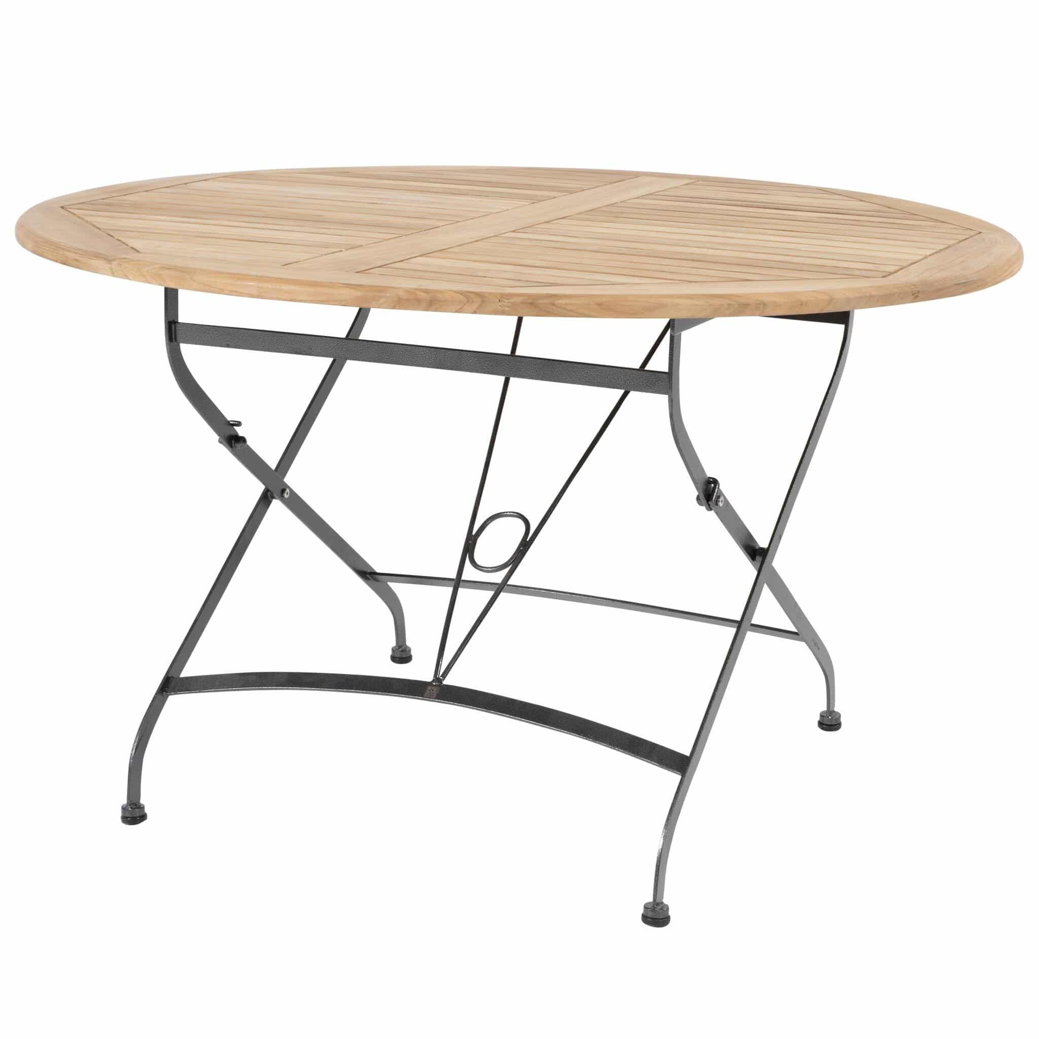 Bellini dining tuintafel 120 cm rond opvouwbaar teak 4 Seasons Outdoor