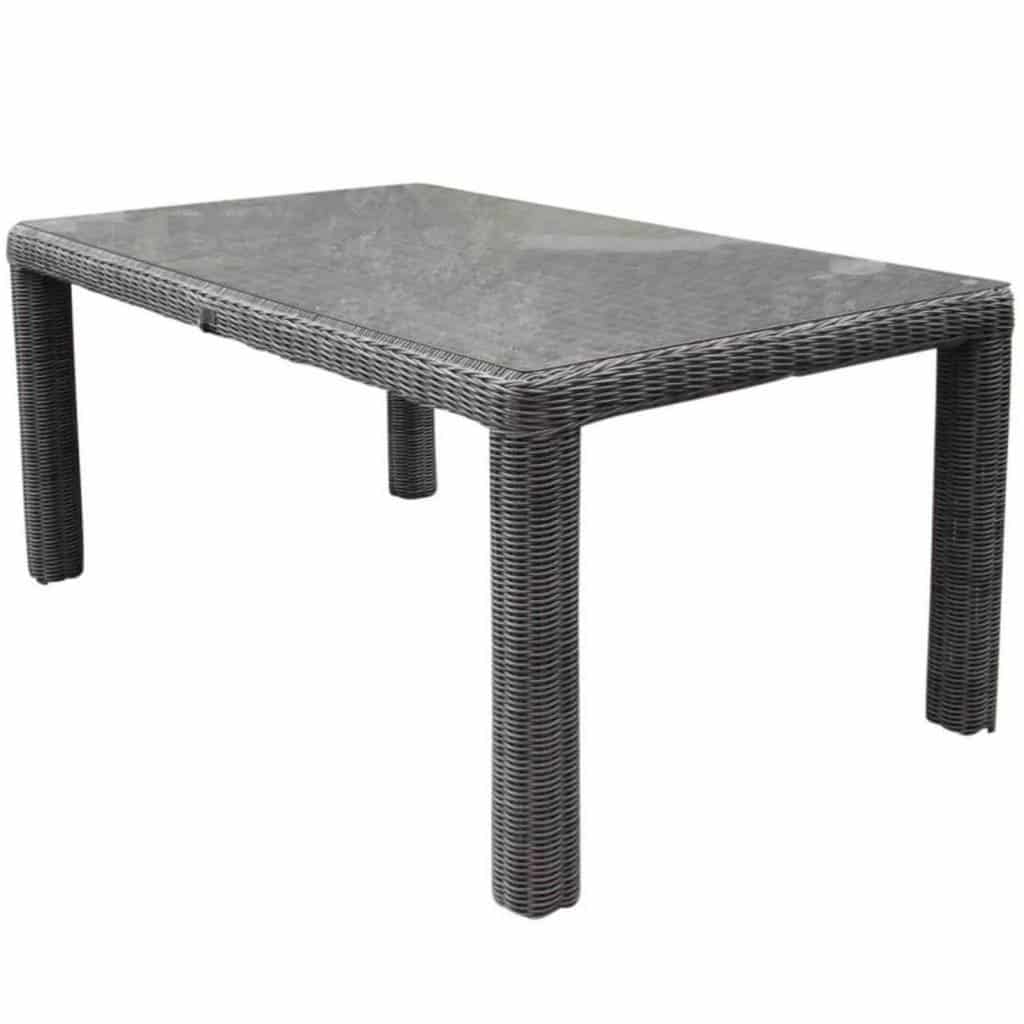 Bergamo dining tuintafel 180x100xH78 cm wit grijs