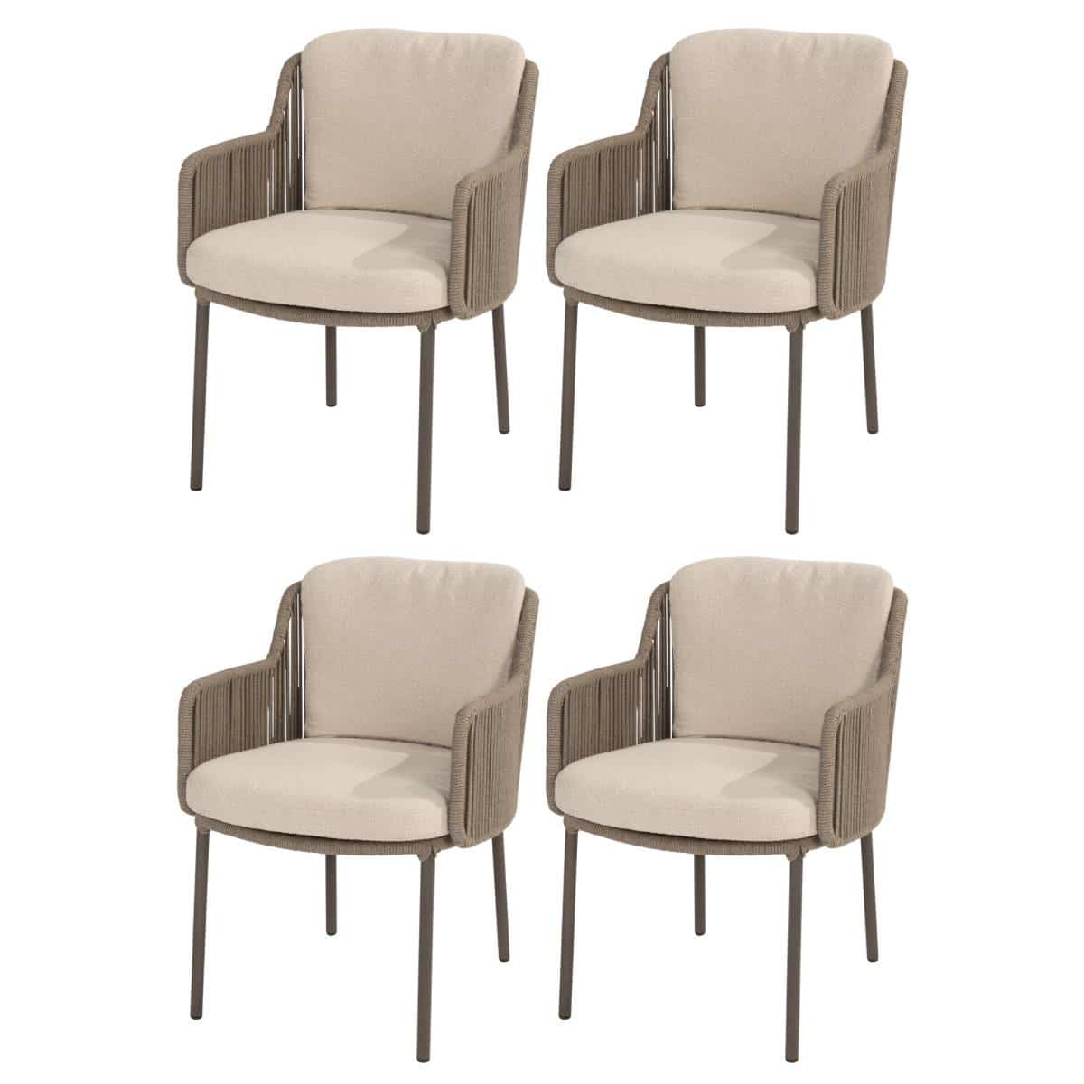 Bernini dining tuinstoel terre 4 Seasons Outdoor set van 4