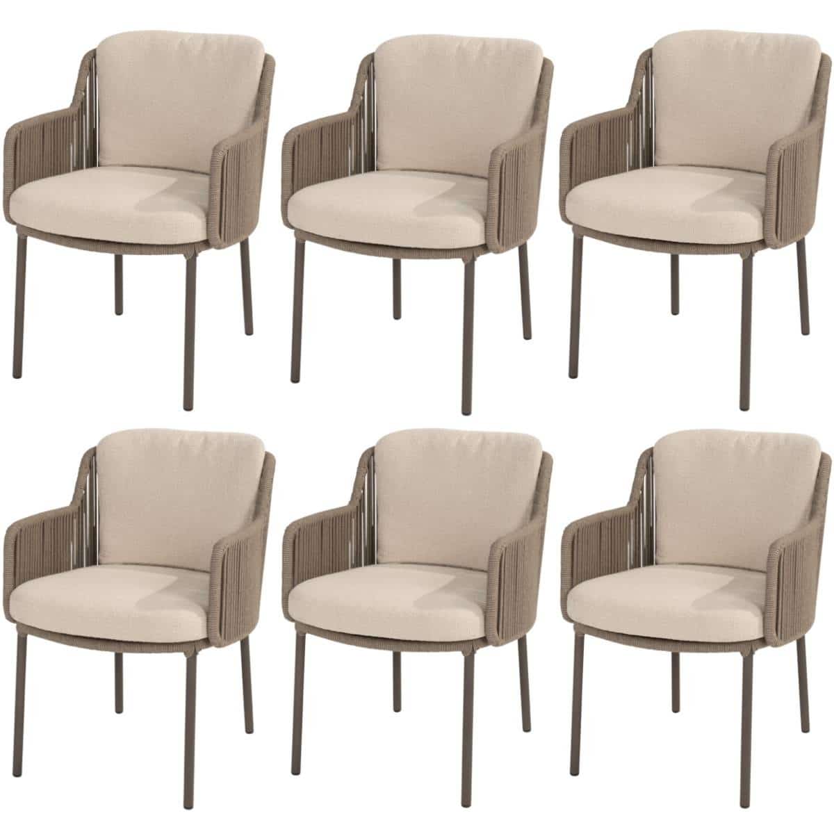 Bernini dining tuinstoel terre 4 Seasons Outdoor set van 6