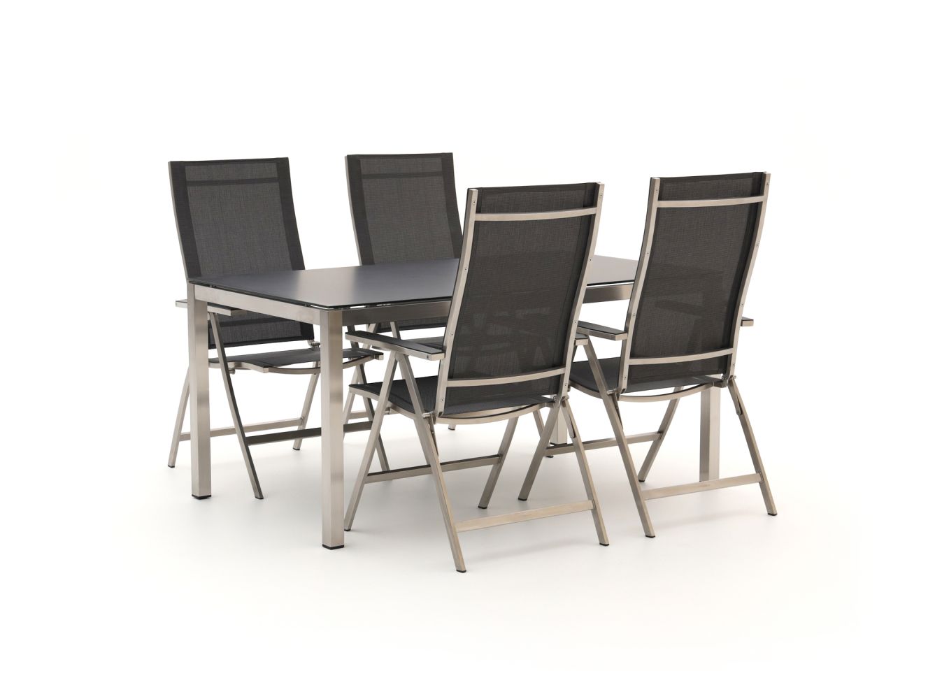 Bernstein Freiburg/Koblenz 160cm dining tuinset 5-delig verstelbaar - Laagste prijsgarantie!