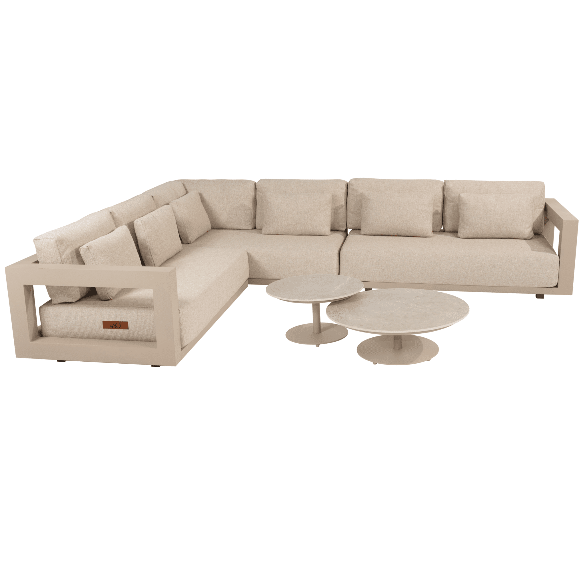 Boaz Metropolitan hoek loungeset 5 delig keramiek latte 4 Seasons Outdoor