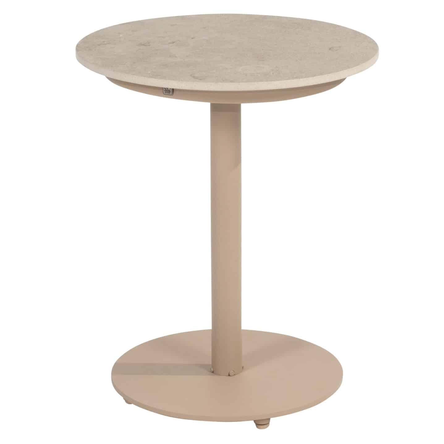 Boaz bijzettafel 45xH55 cm ceramic middenpoot latte 4 Seasons Outdoor