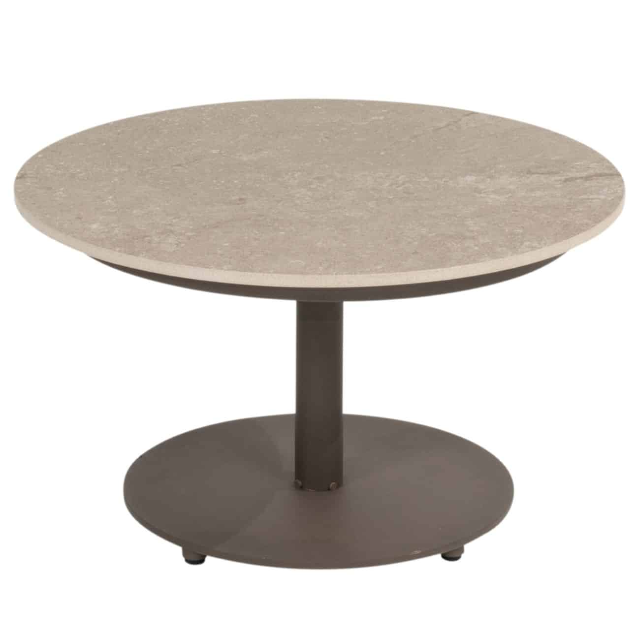 Boaz lounge tuintafel 60xH35 cm ceramic middenpoot terre 4 Seasons Outdoor