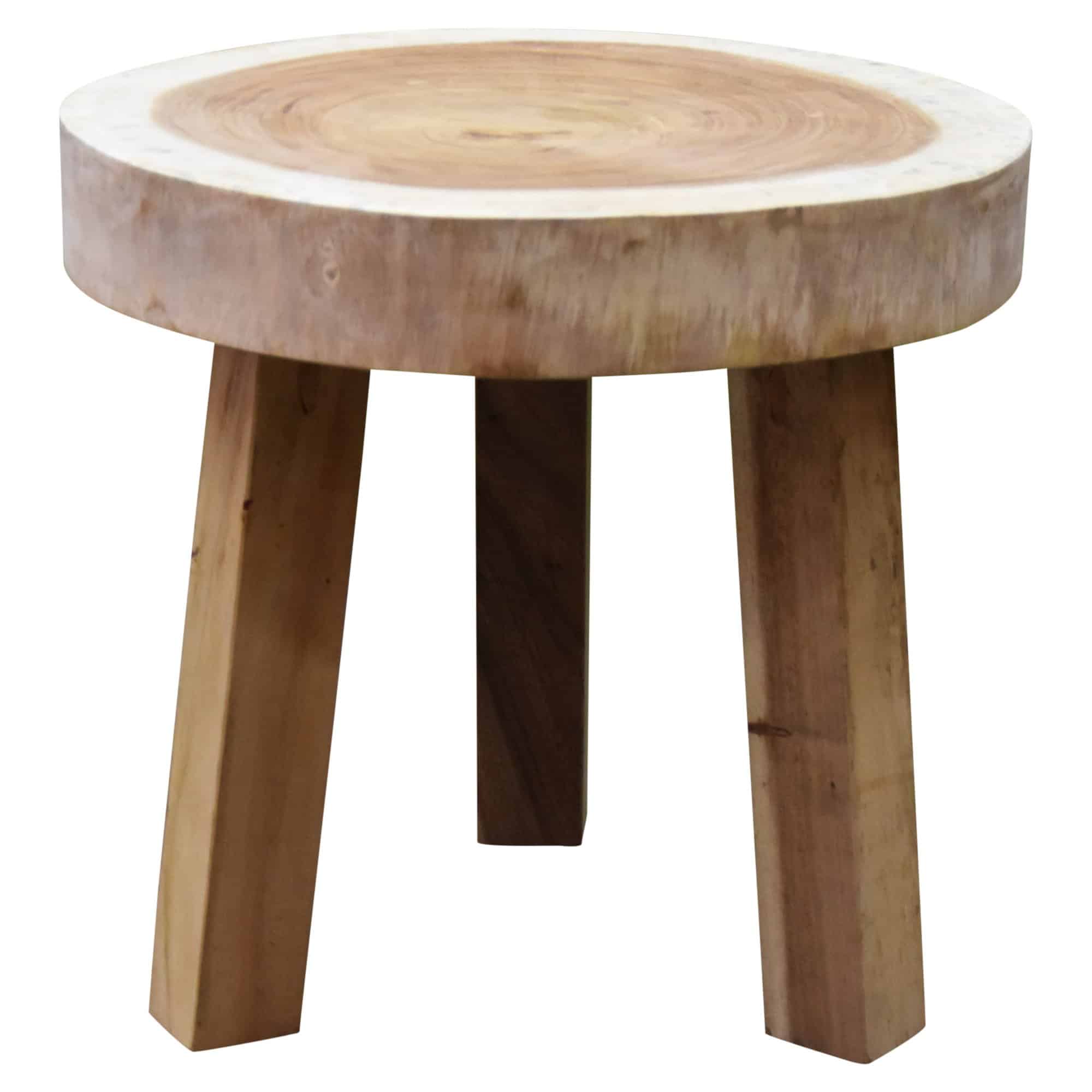 Boomstam krukje 47xH40 cm rond 3 poot - vierkante poten - bladdikte 8 cm