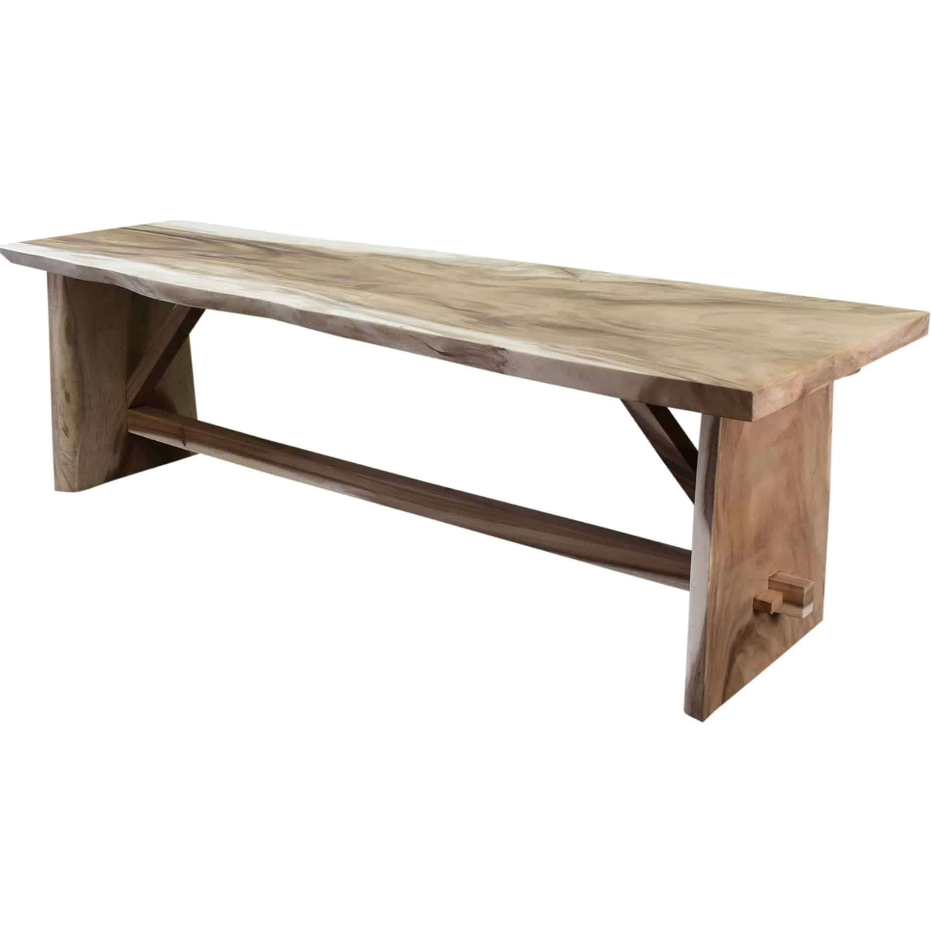 Boomstamtafel 260x70-80xH77,5 cm– bladdikte 6 cm geschoord