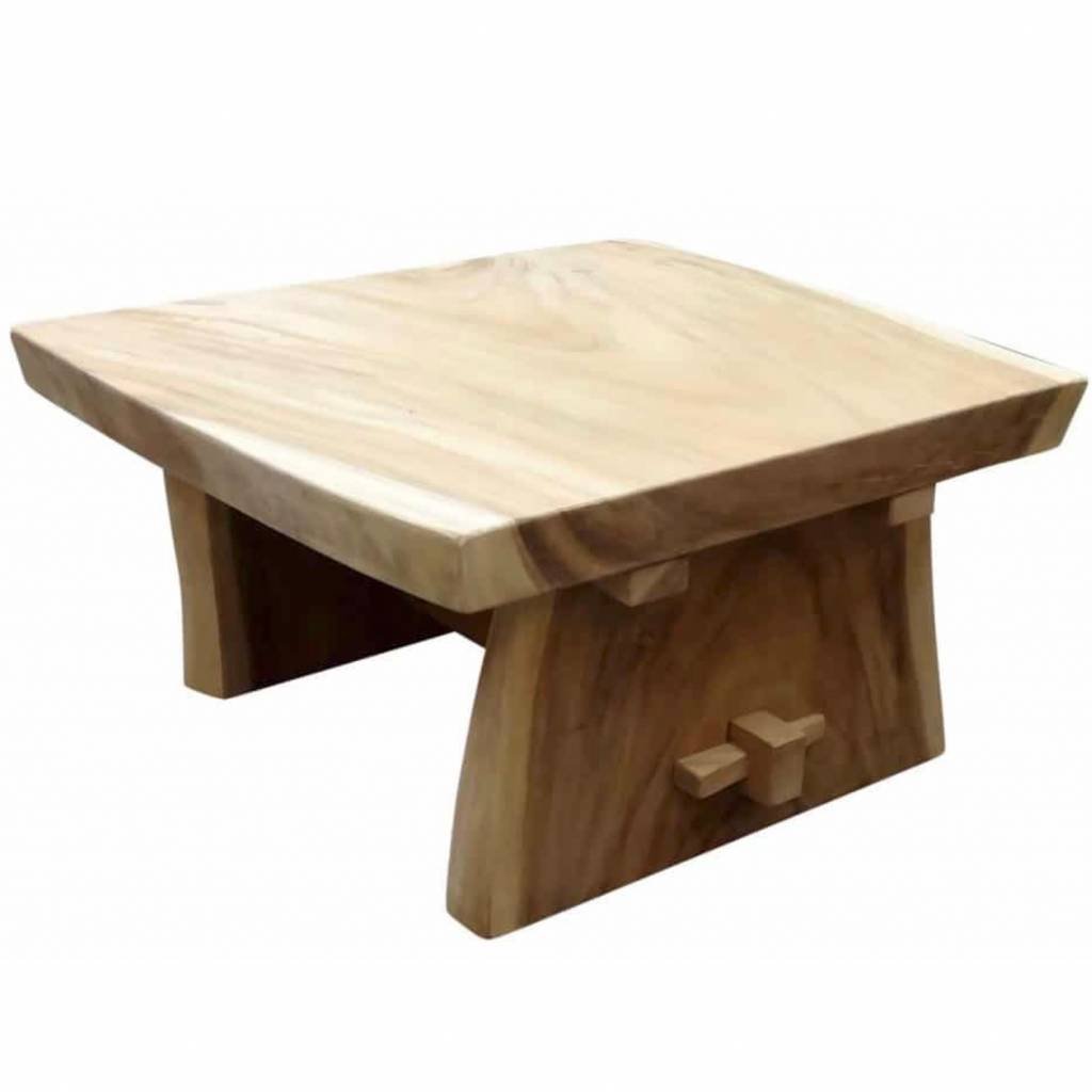 Boomstamtafel 90x90xH49 cm– bladdikte 8 cm