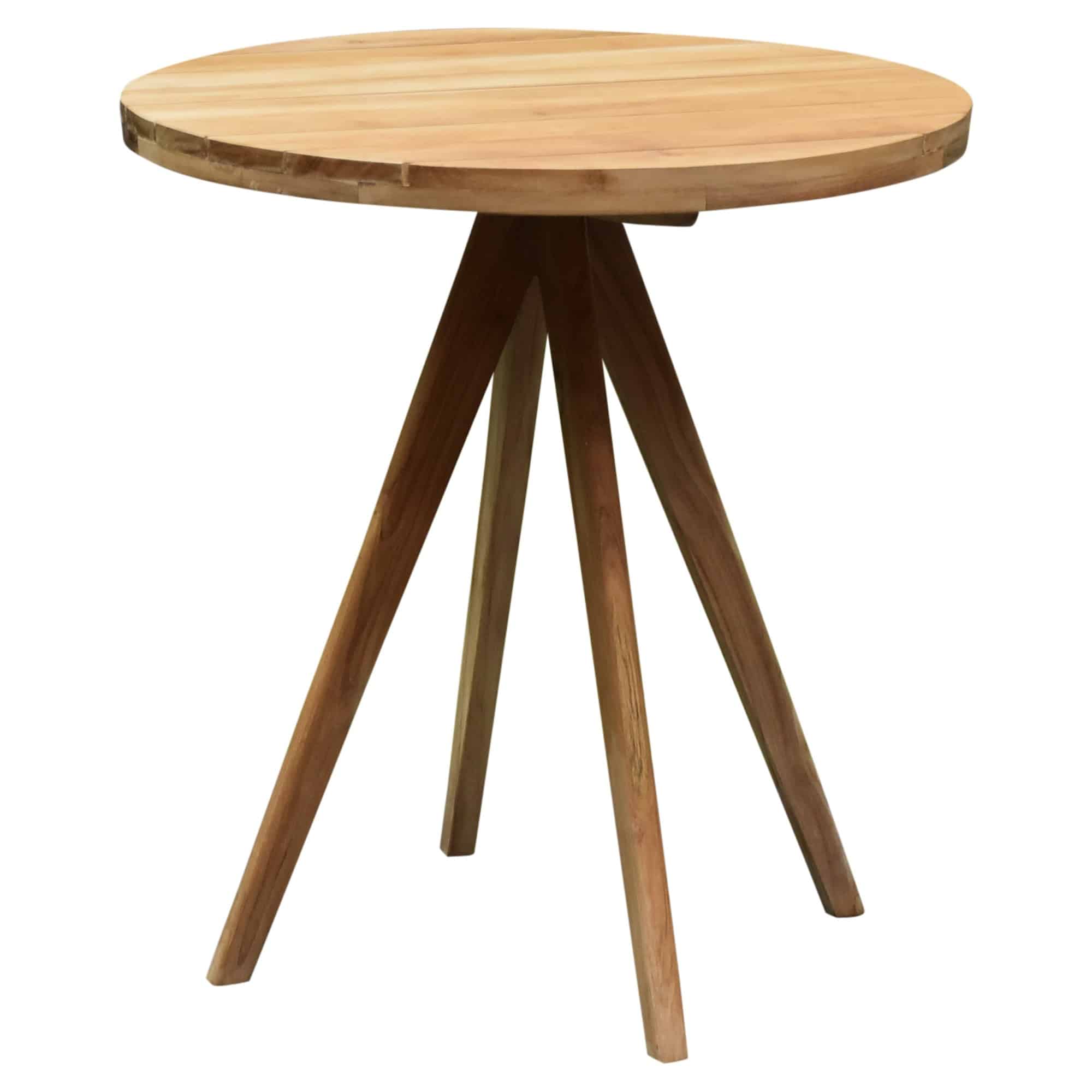 Cairo dining tuintafel 70 cm rond teakhout