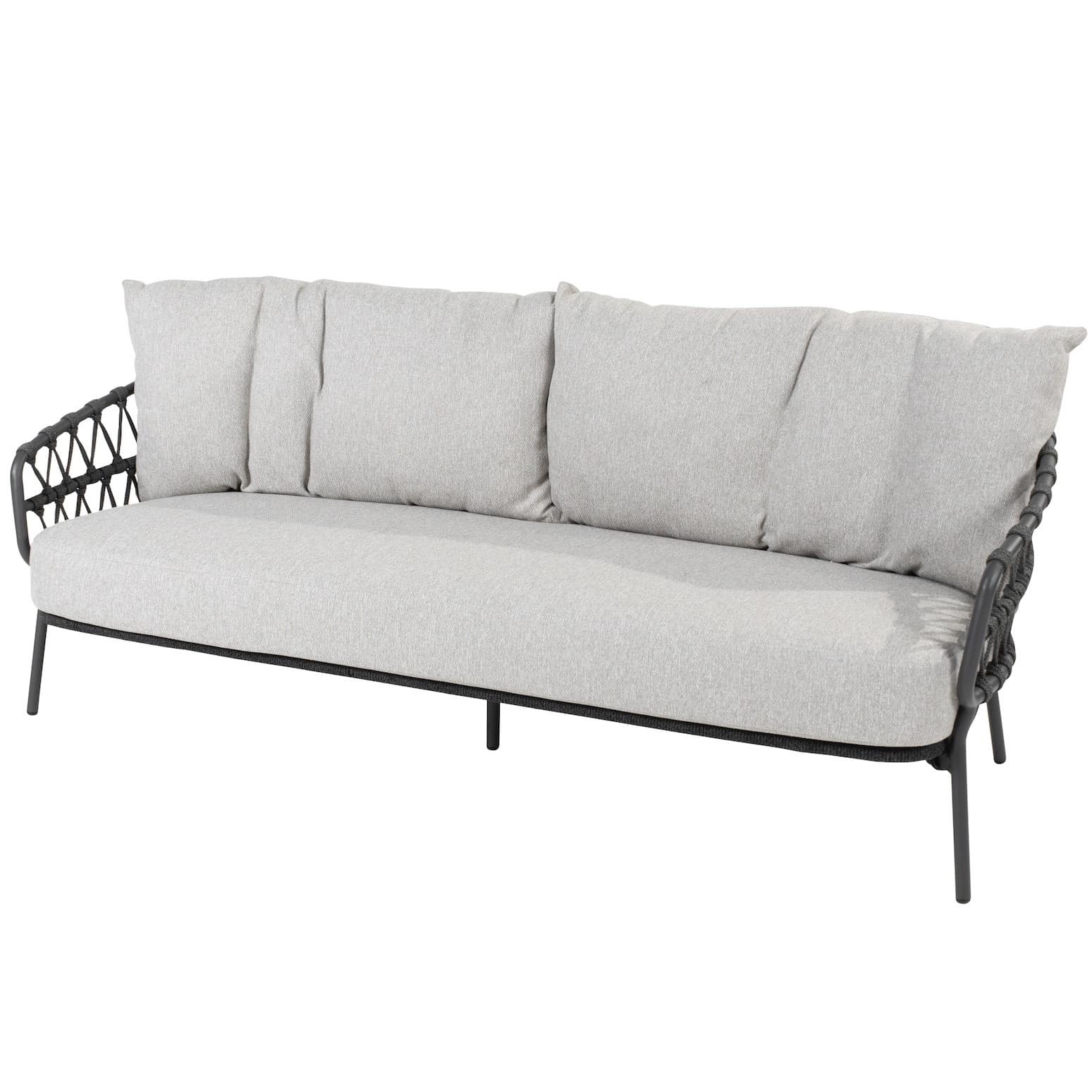 Calpi 3-zits lounge bank met 3 kussens antraciet 4 Seasons Outdoor
