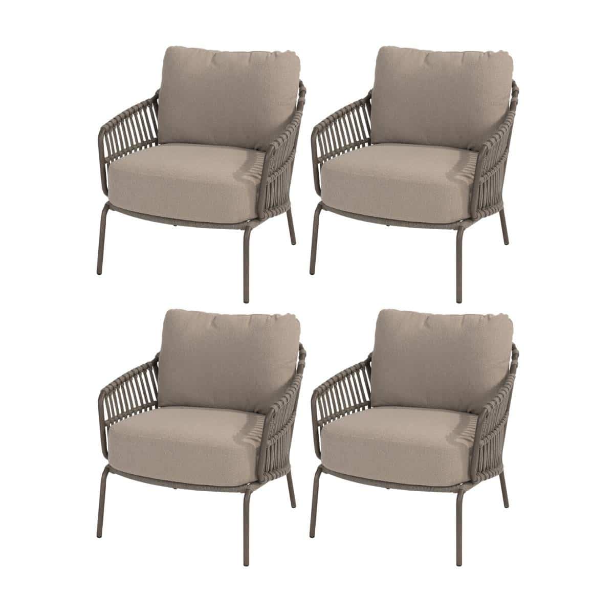 Capalbio low dining tuinstoel terre 4 Seasons Outdoor set van 4