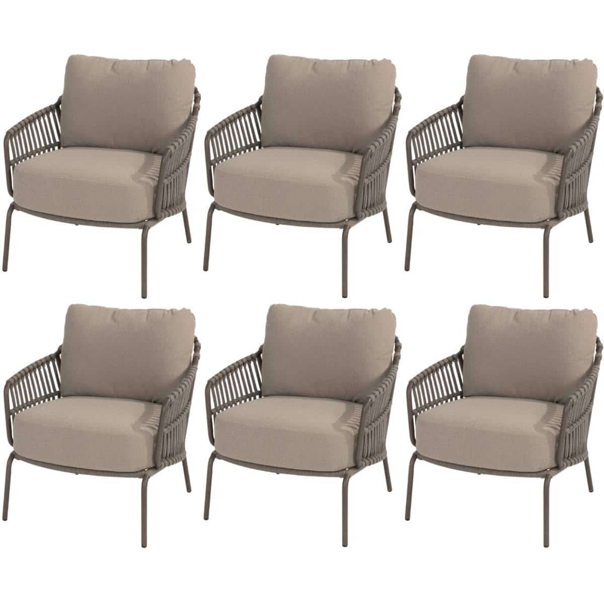 Capalbio low dining tuinstoel terre 4 Seasons Outdoor set van 6