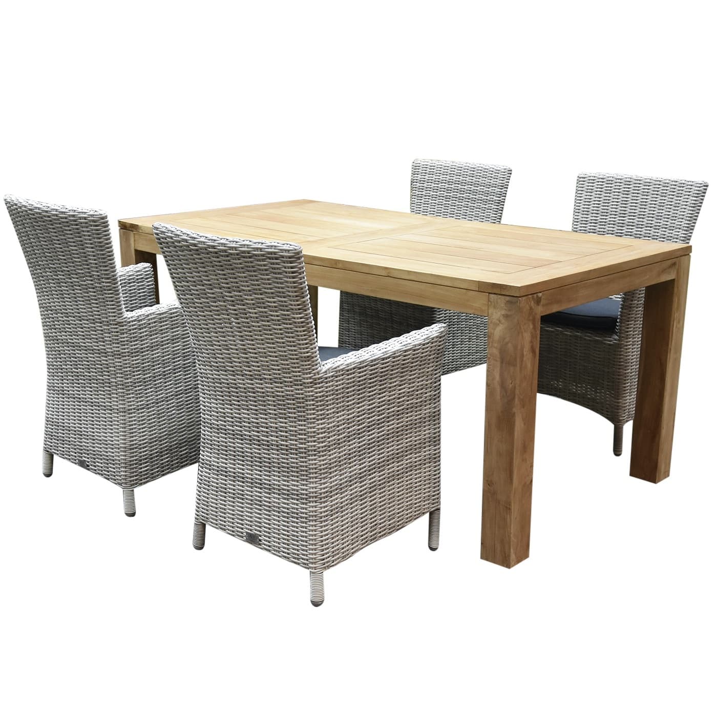 Capri Krista dining tuinset 180x95xH77,5 cm 5-delig wit