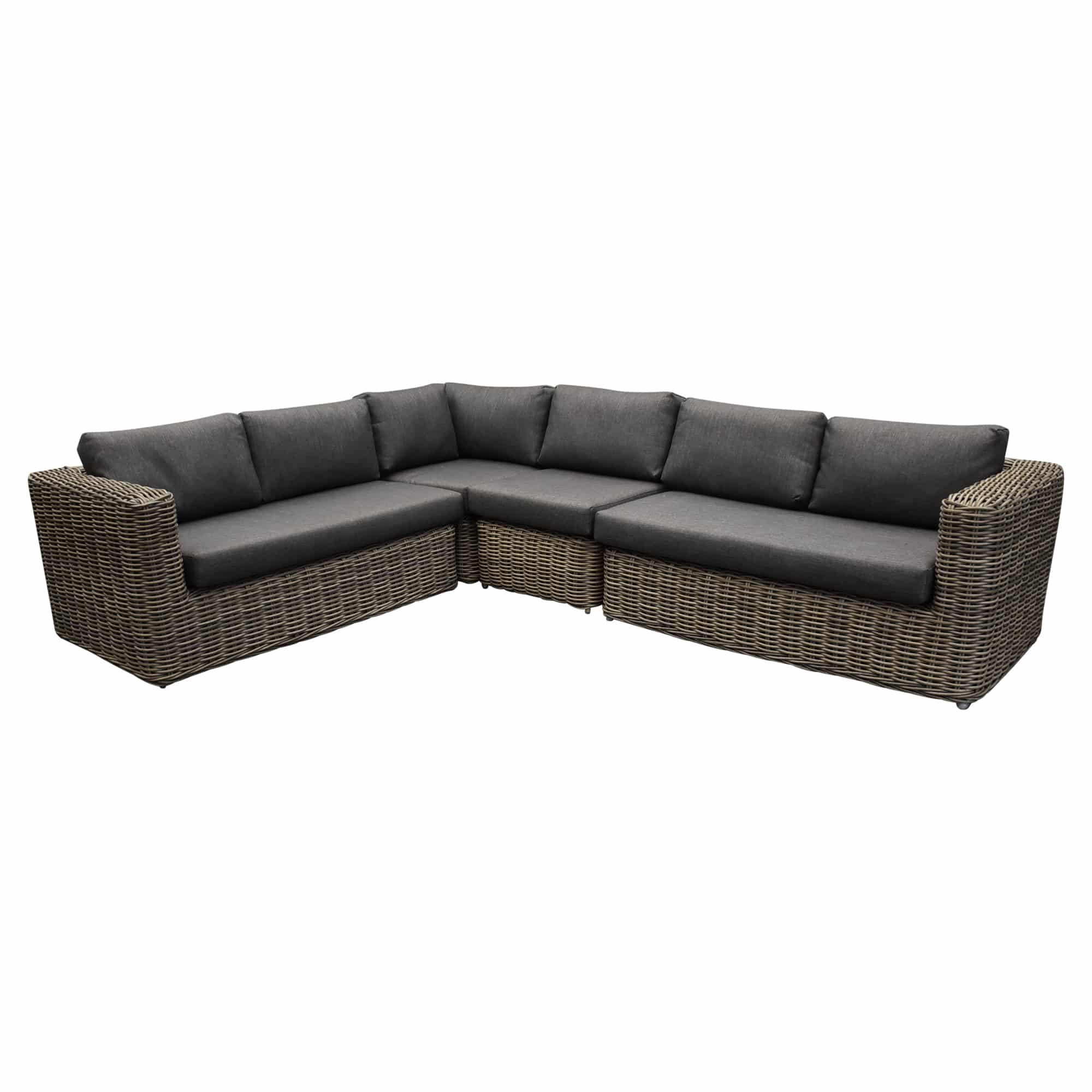Cervo hoek loungeset 4-delige grijs wicker