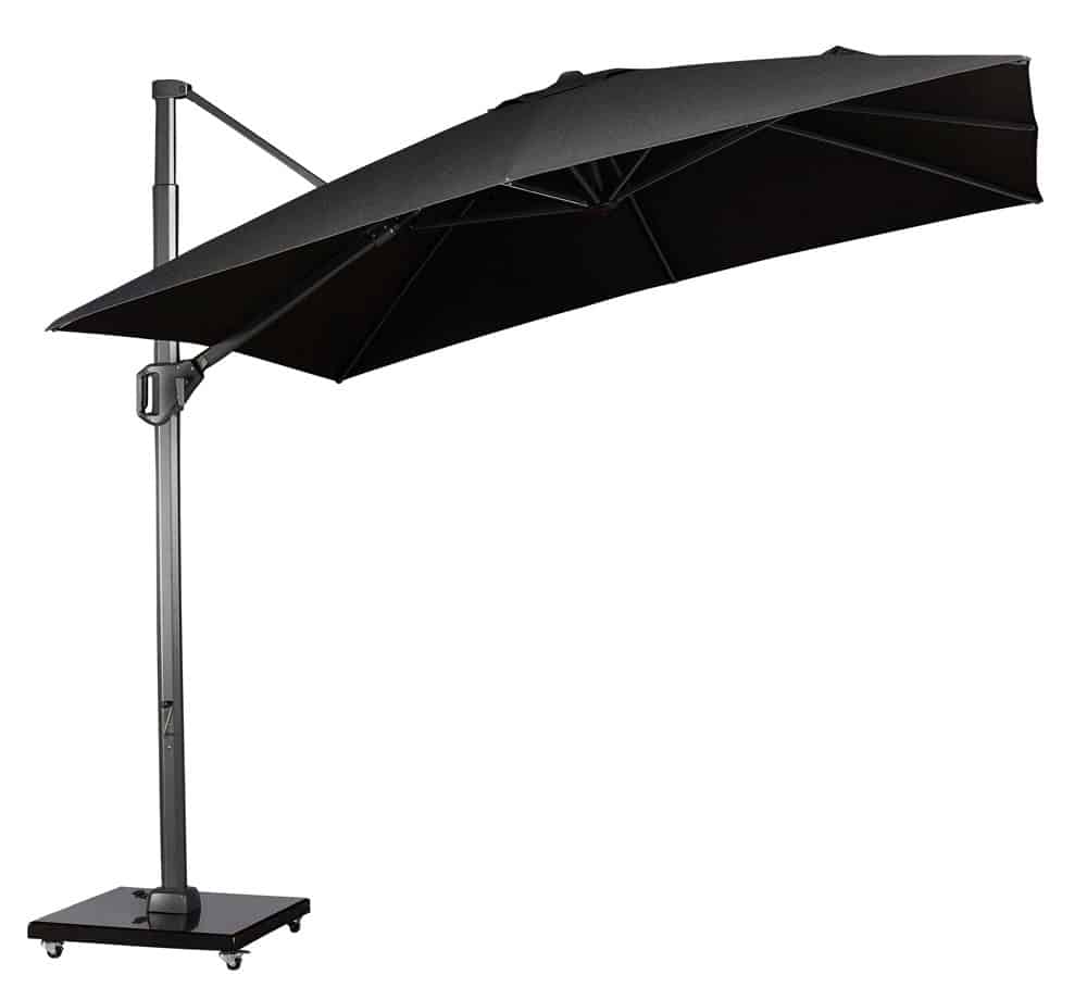 Challenger T1 telescope premium zweefparasol 350x350 cm faded black