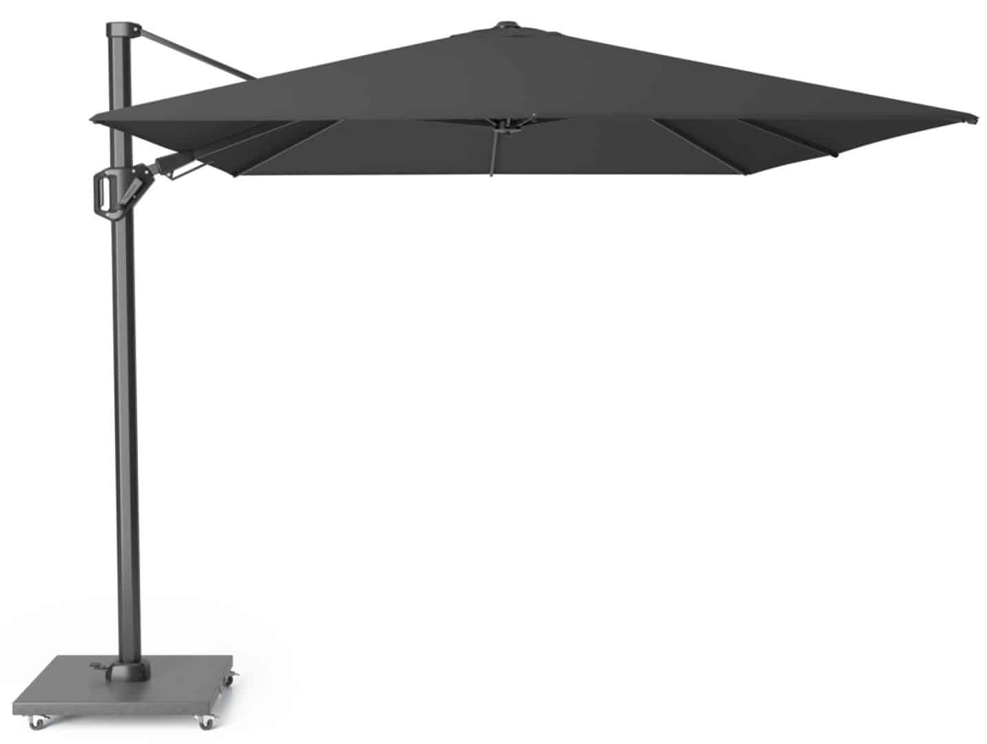 Challenger T2 premium 350x260 cm Faded black zweefparasol zonwering - Platinum