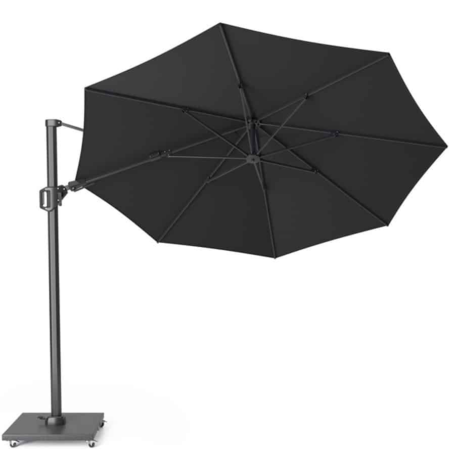 Challenger T2 premium zweefparasol 350 cm rond faded black