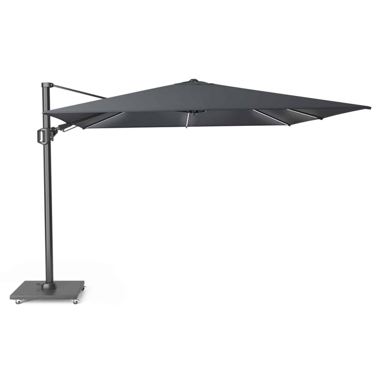 Challenger T² zweefparasol Glow 300x300cm | antraciet