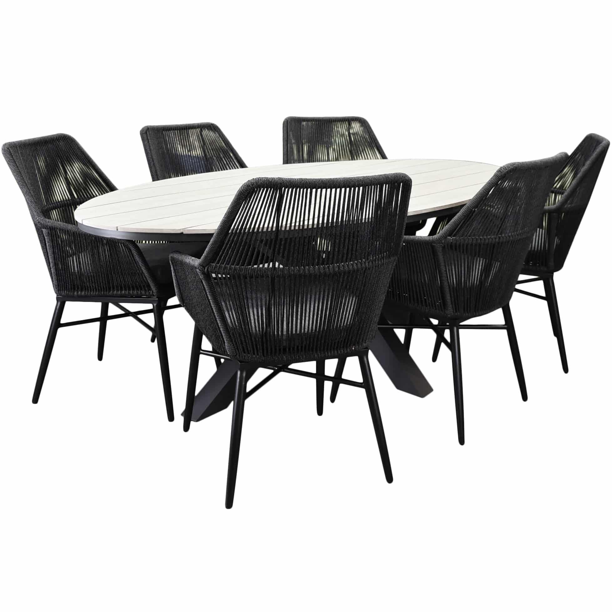 Chianti Salvador dining tuinset 220x115xH75 cm 7 delig polywood