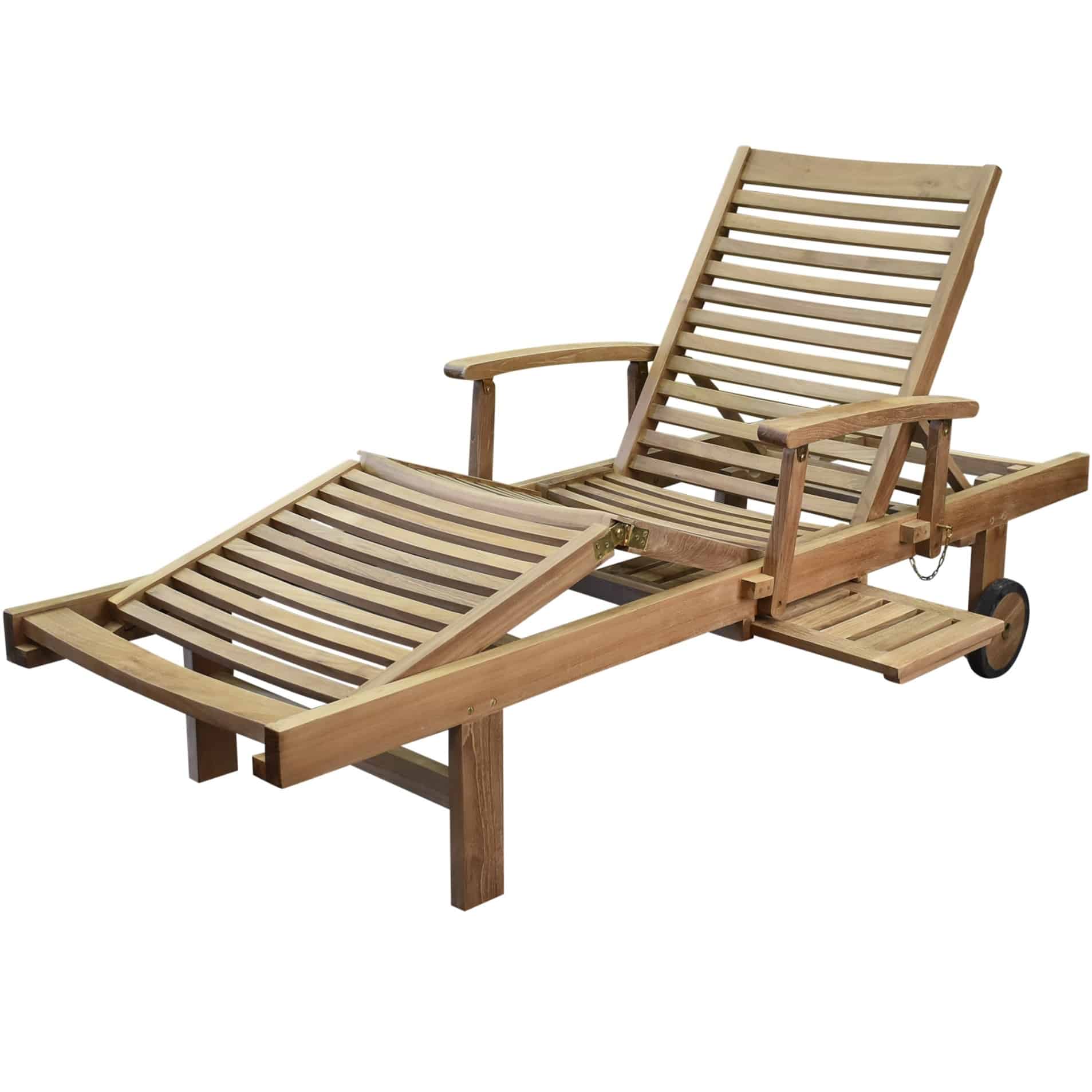 Comfort lounger ligbed verstelbaar teak