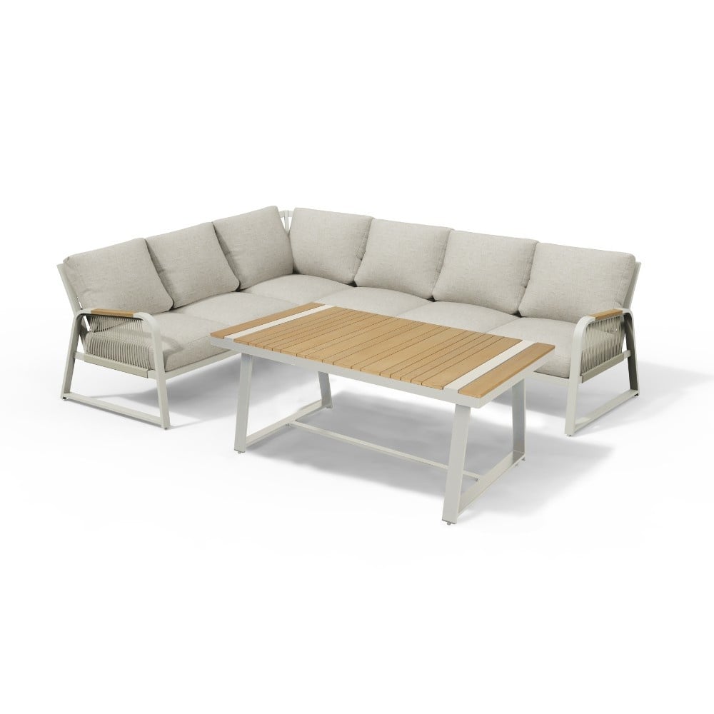 Como dining loungeset | aluminium + polywood | beige | 271x210cm