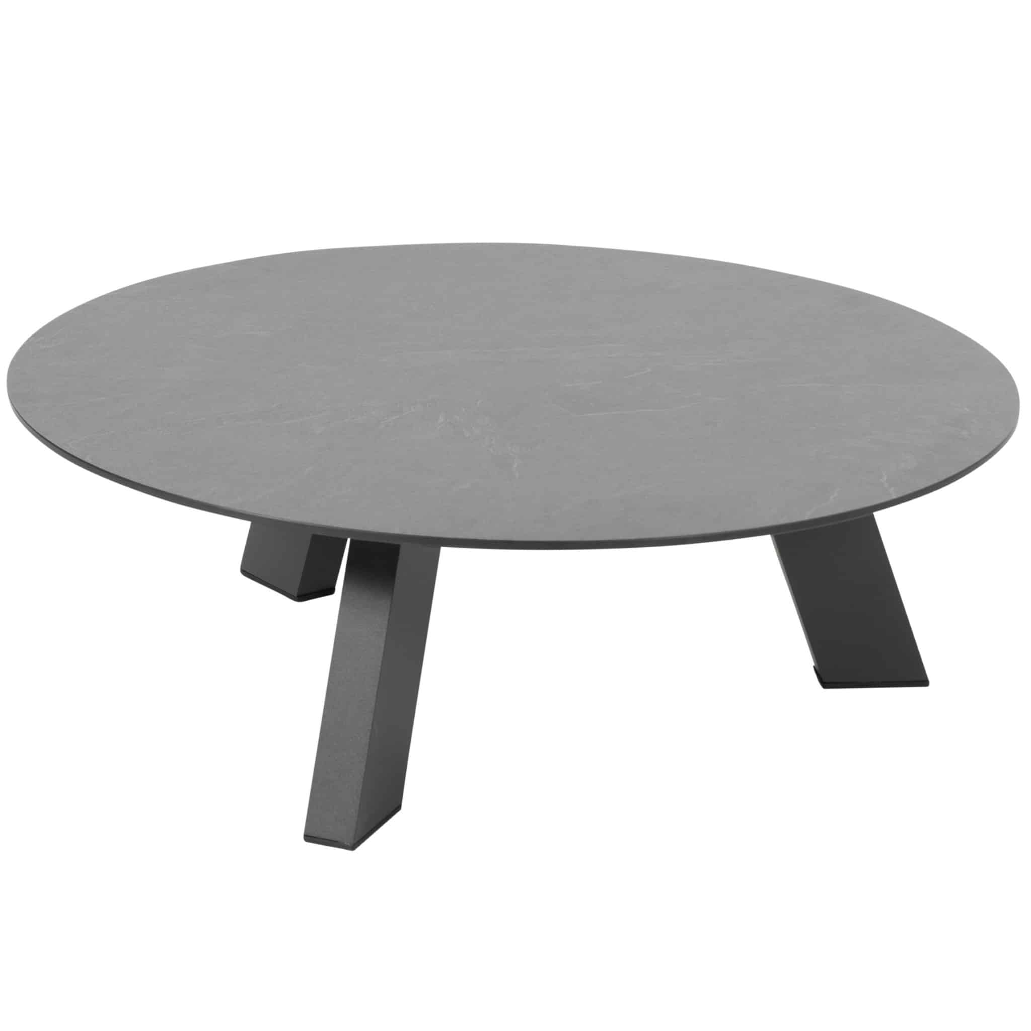 Cosmic loungetafel rond HPL slate antraciet 78x25 cm