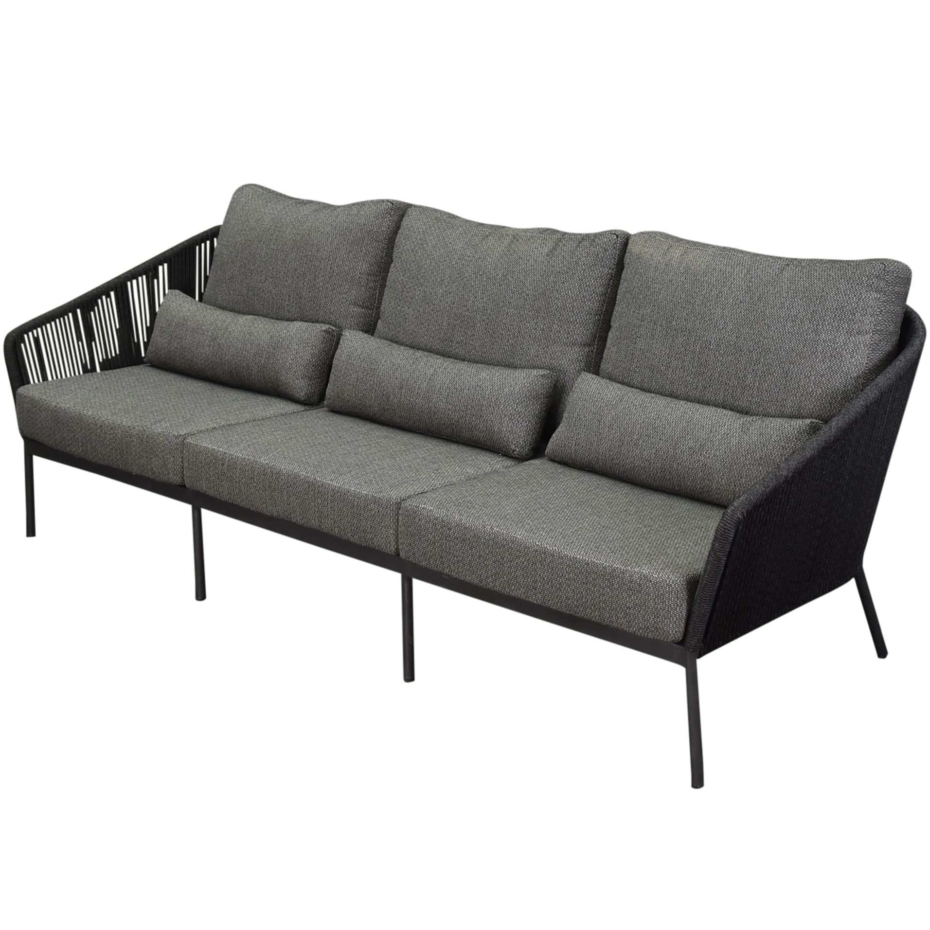 Costa 3-zits lounge bank antraciet rope