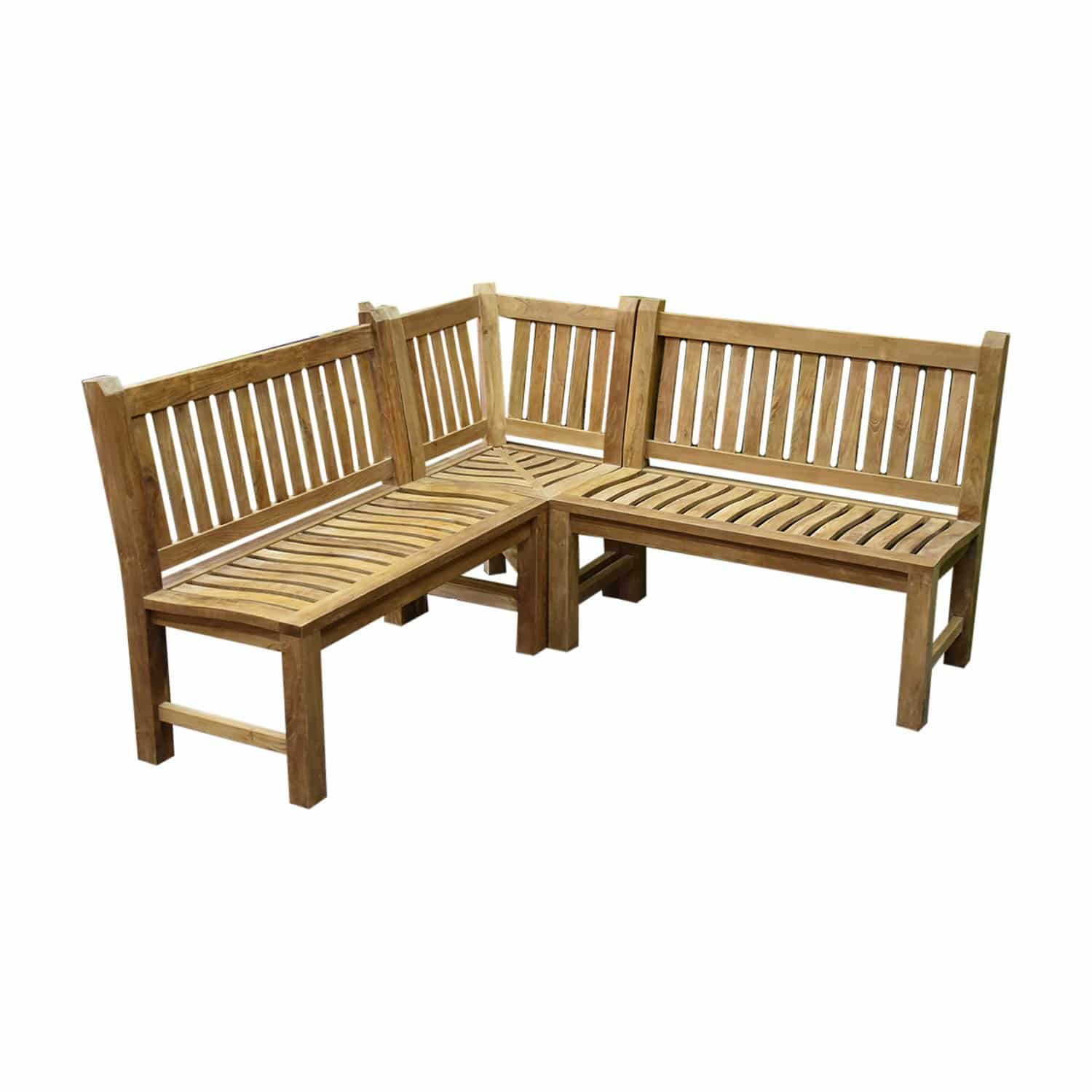 Country hoekbank 3-delig teakhout