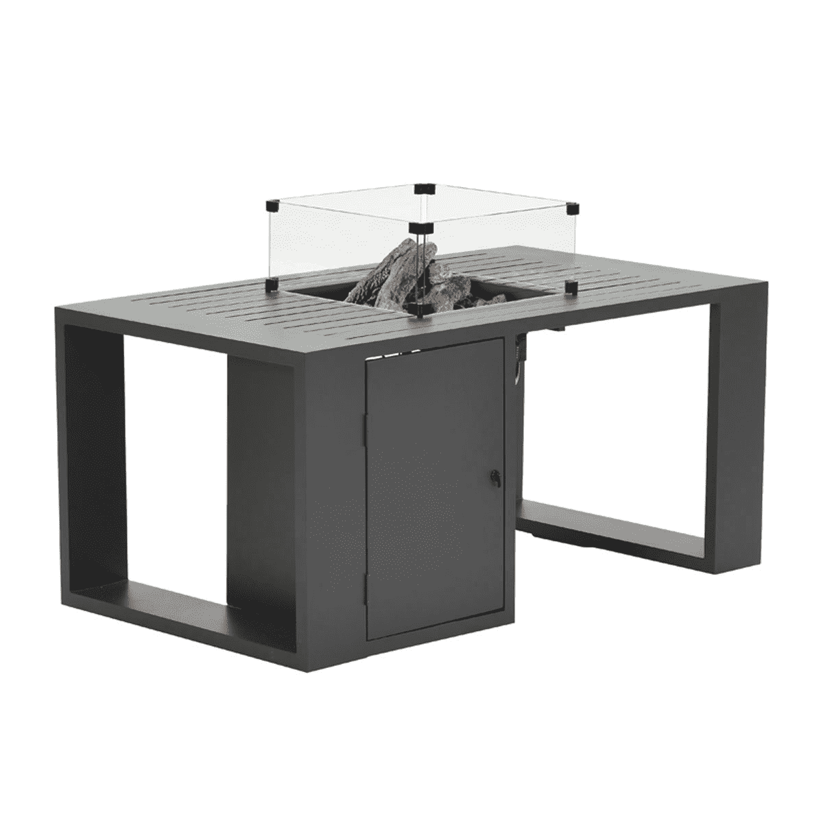 Cozy Living sfeerhaard excl. glas Sines carbon black/ 130x70xH48 - Garden impressions