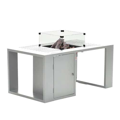 Cozy Living sfeerhaard excl. glas Sines mat wit/ 130x70xH48 - Garden impressions