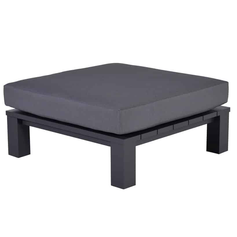 Cube voetenbank 100x100xH30 aluminium antraciet